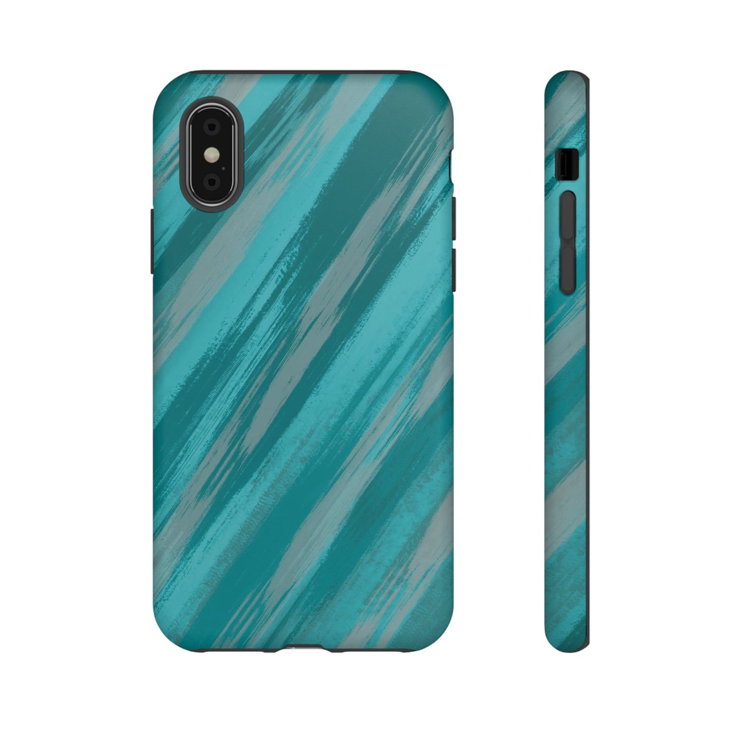 Striped Phone Case Aqua