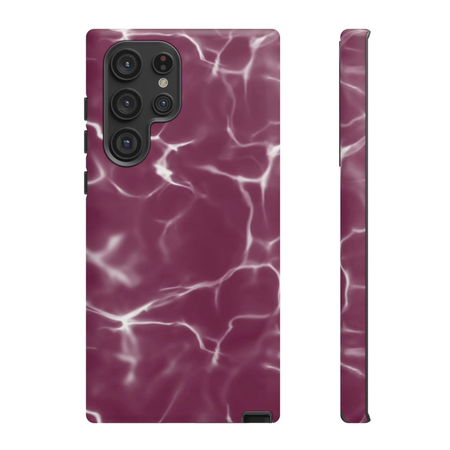 Marble Print Phone Case Maroon