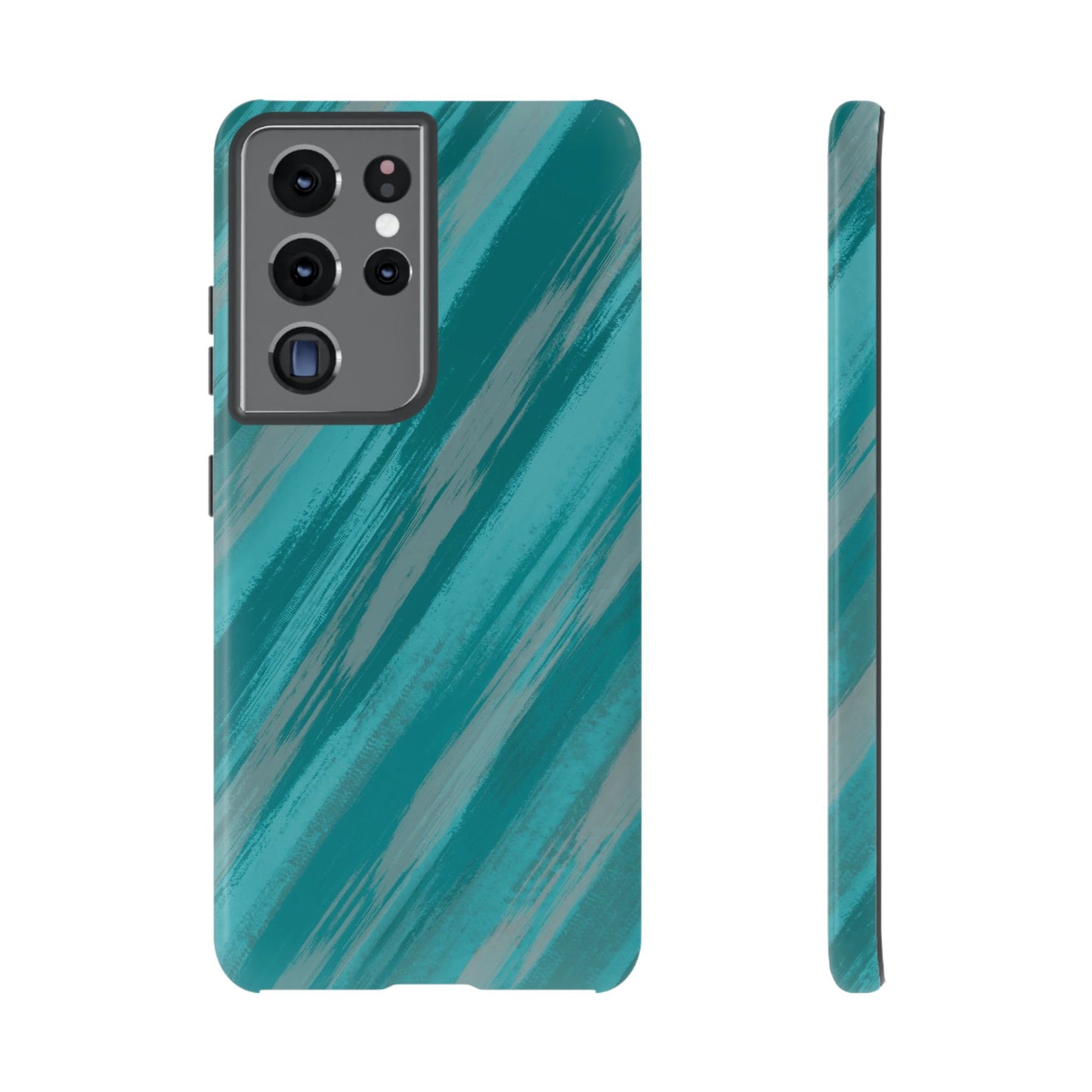 Striped Phone Case Aqua