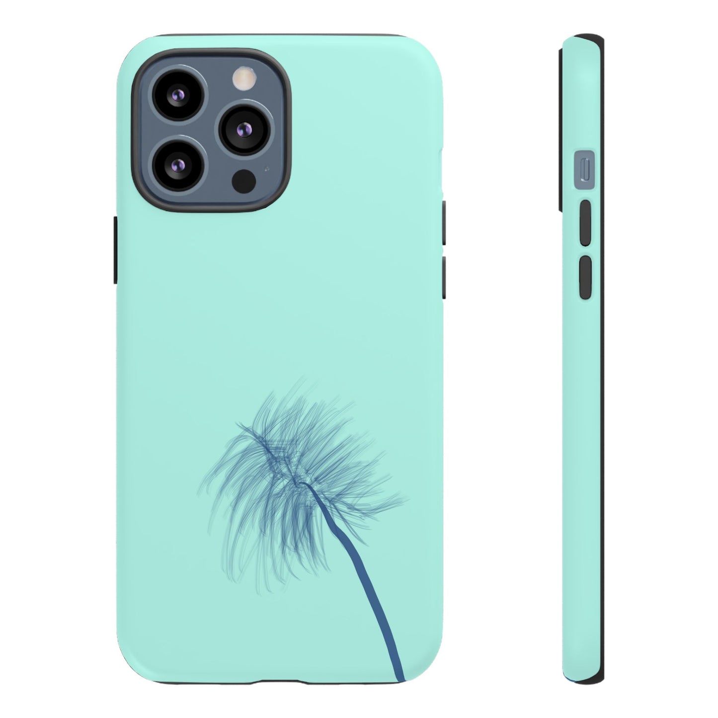 Dandelion Blowball Phone Case Aqua