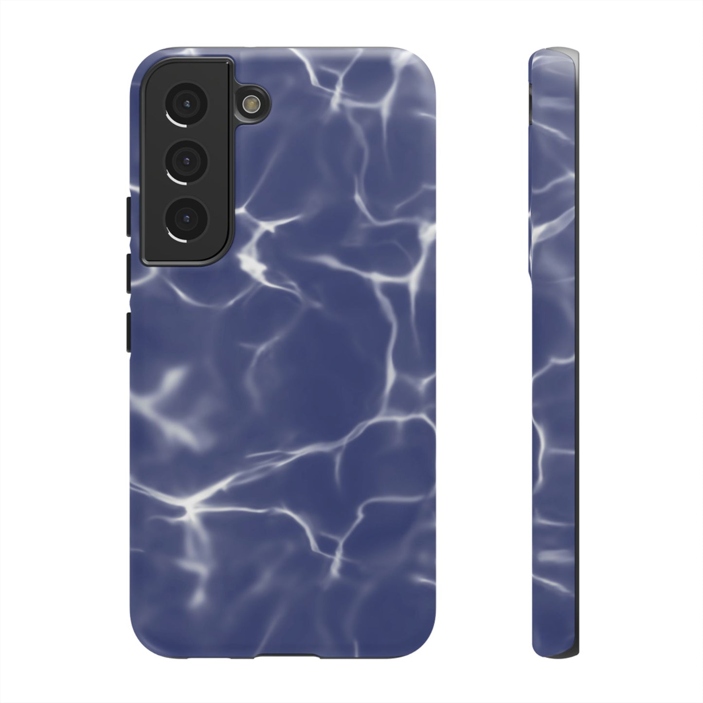 Marble Print Phone Case Dark Blue