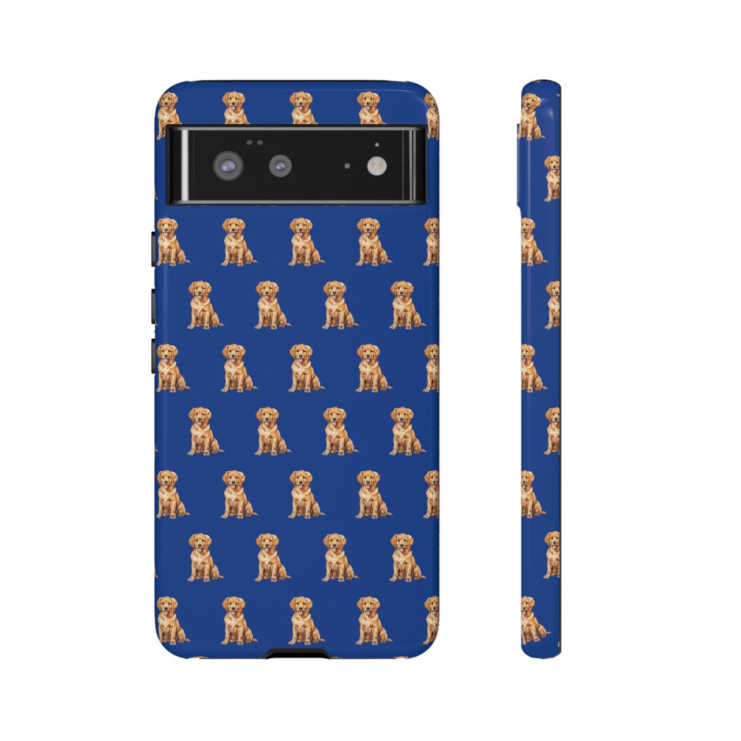 Golden Retriever Phone Case Blue