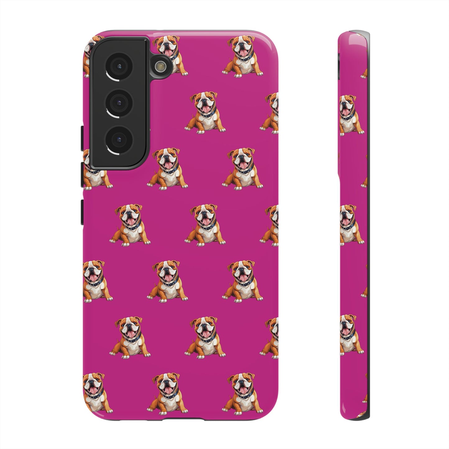 Bulldog Phone Case Pink