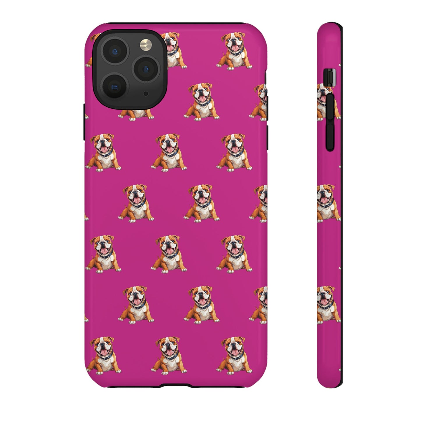 Bulldog Phone Case Pink