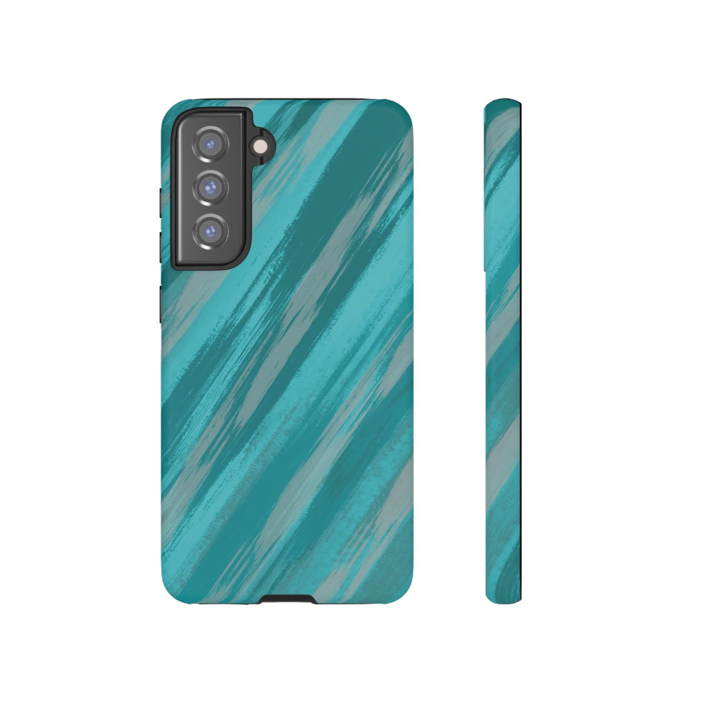 Striped Phone Case Aqua