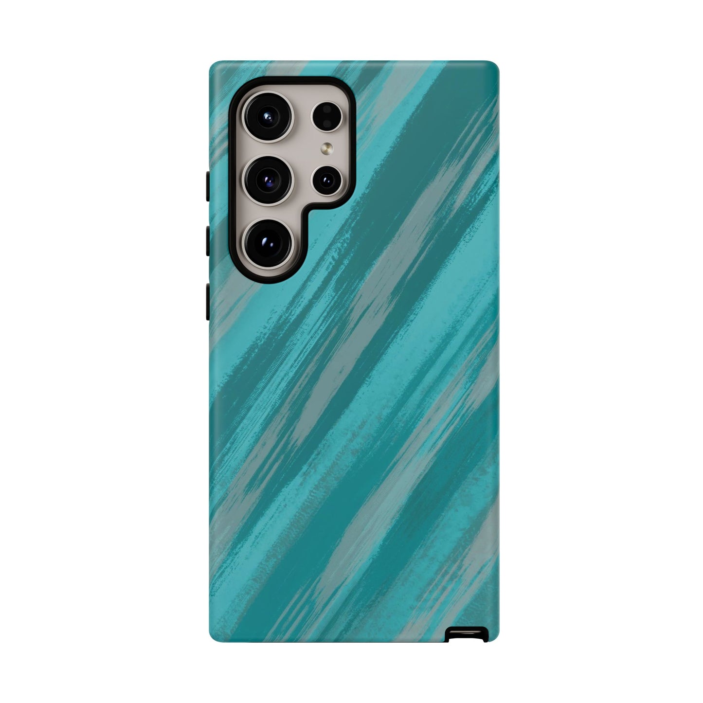 Striped Phone Case Aqua