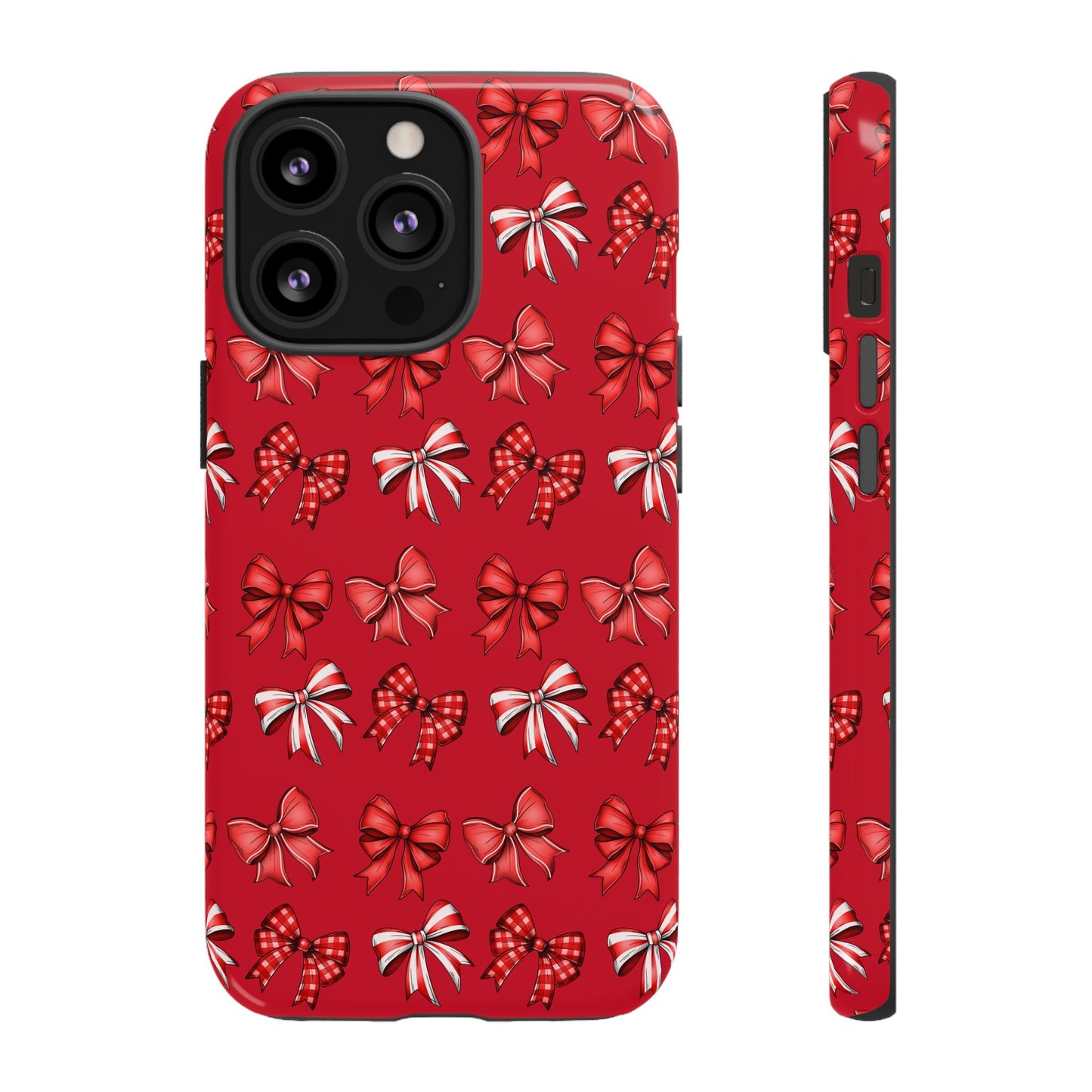 Christmas Bow Phone Case Red