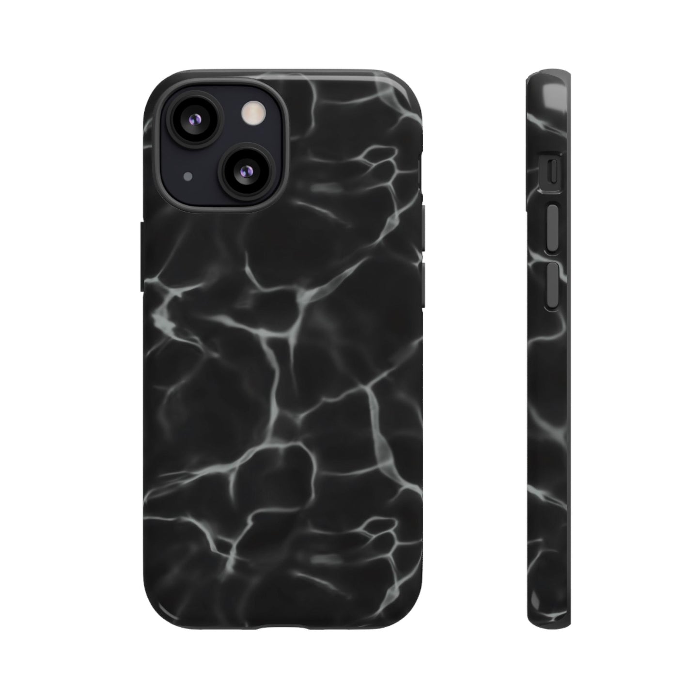 Marble Phone Case Black White