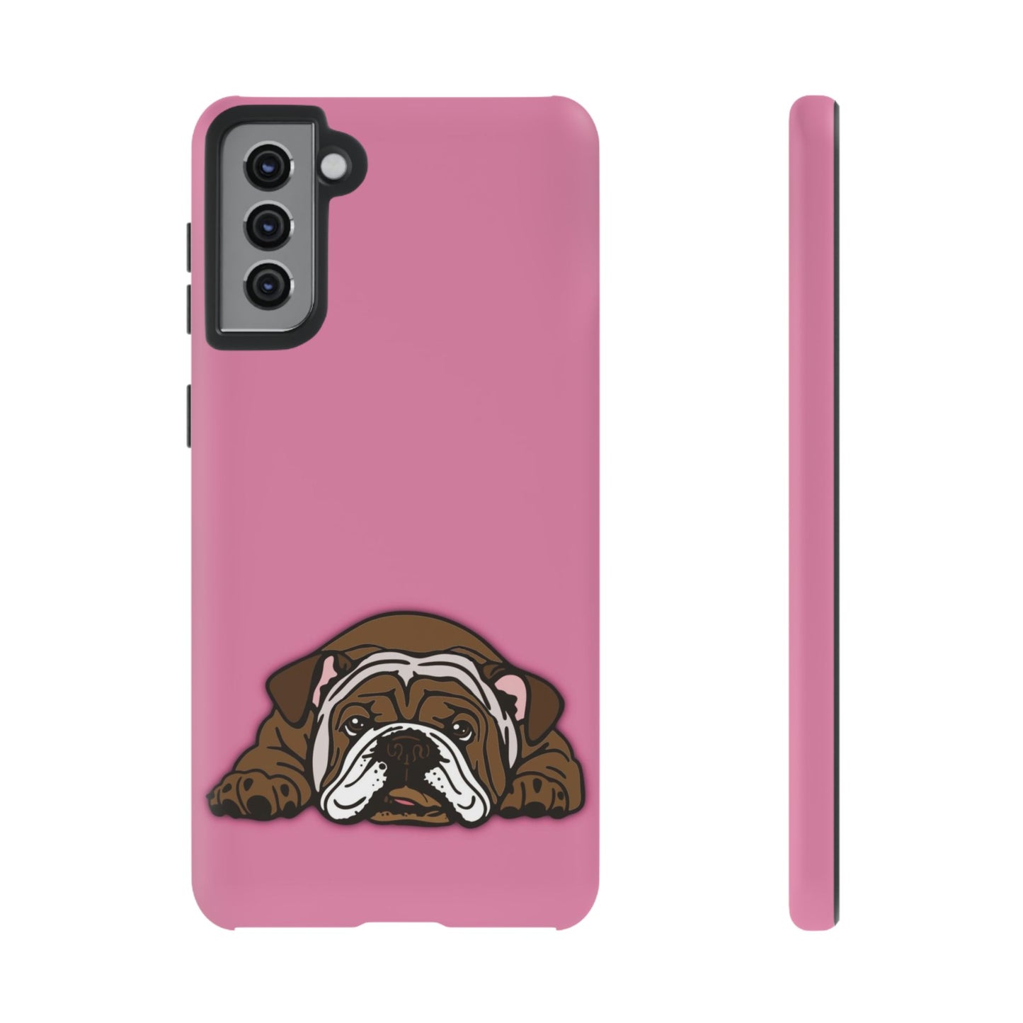 Bulldog Phone Case Pink