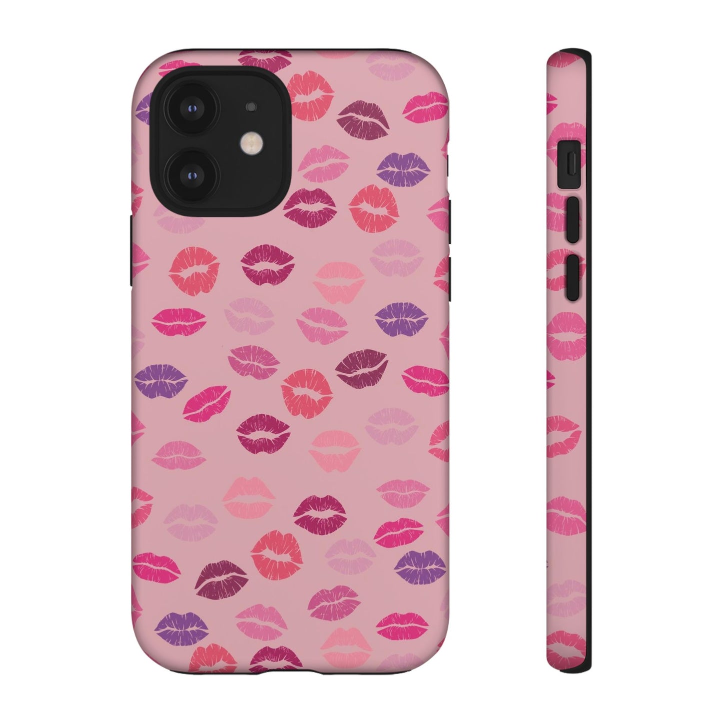 Lipstick Kisses Phone Case Pink