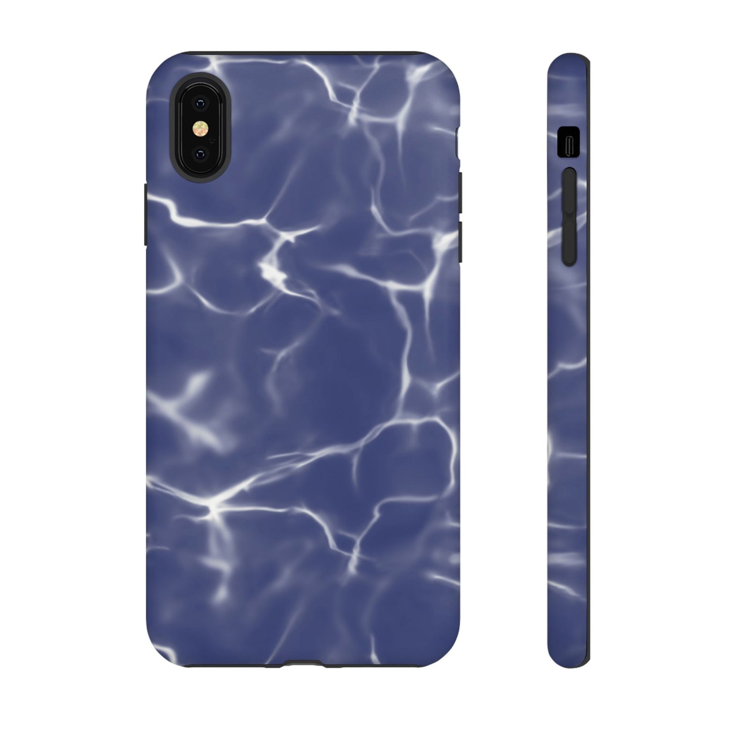 Marble Print Phone Case Dark Blue