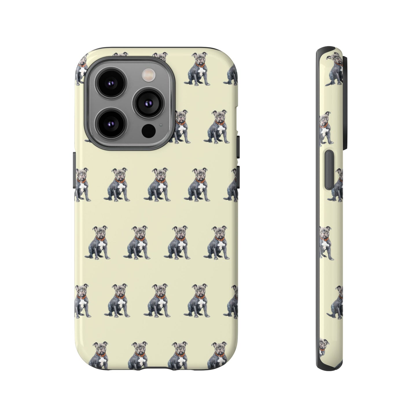 Pitbull Phone Case Cream