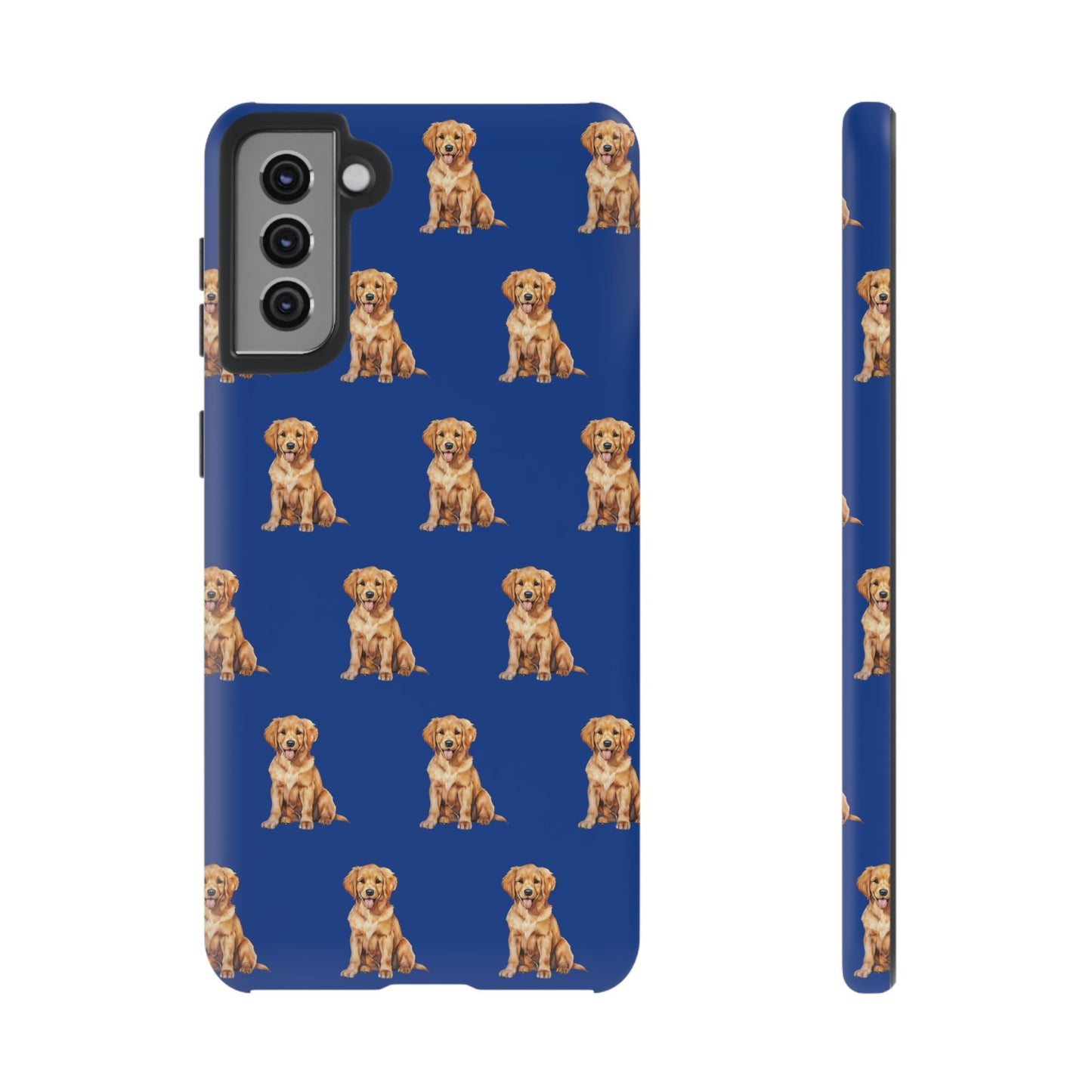 Golden Retriever Phone Case Blue