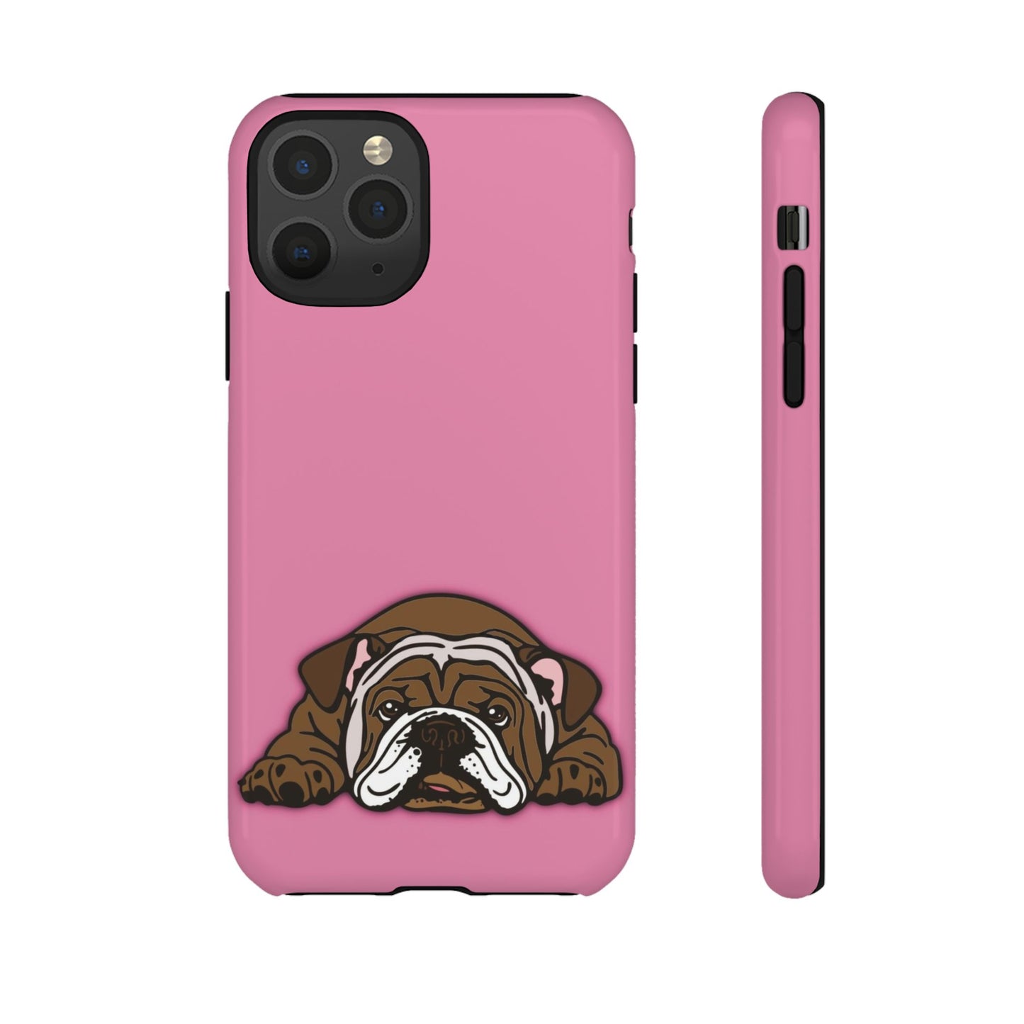 Bulldog Phone Case Pink