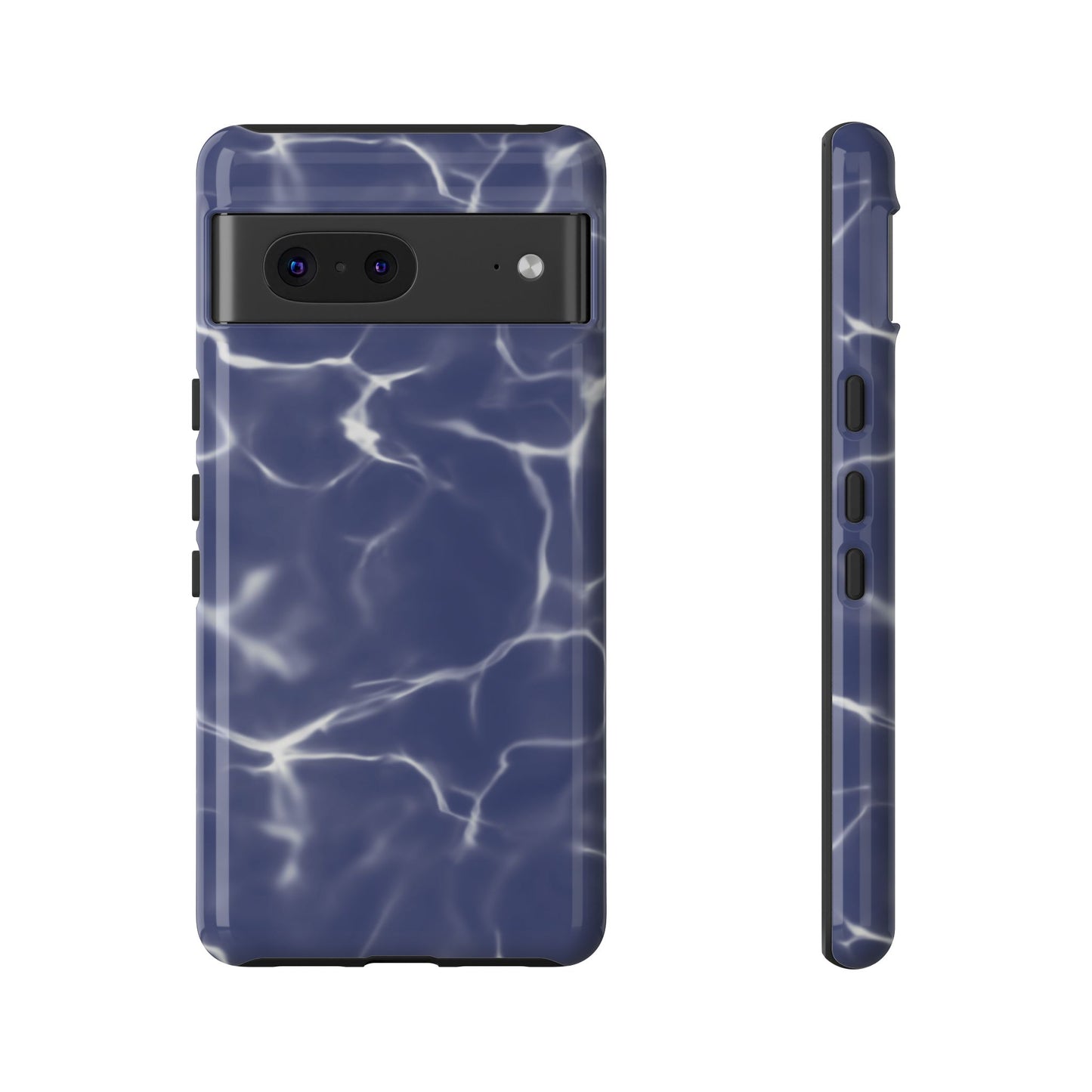 Marble Print Phone Case Dark Blue