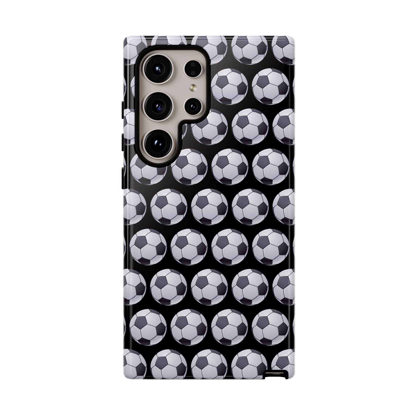 Soccer Ball Phone Case Black