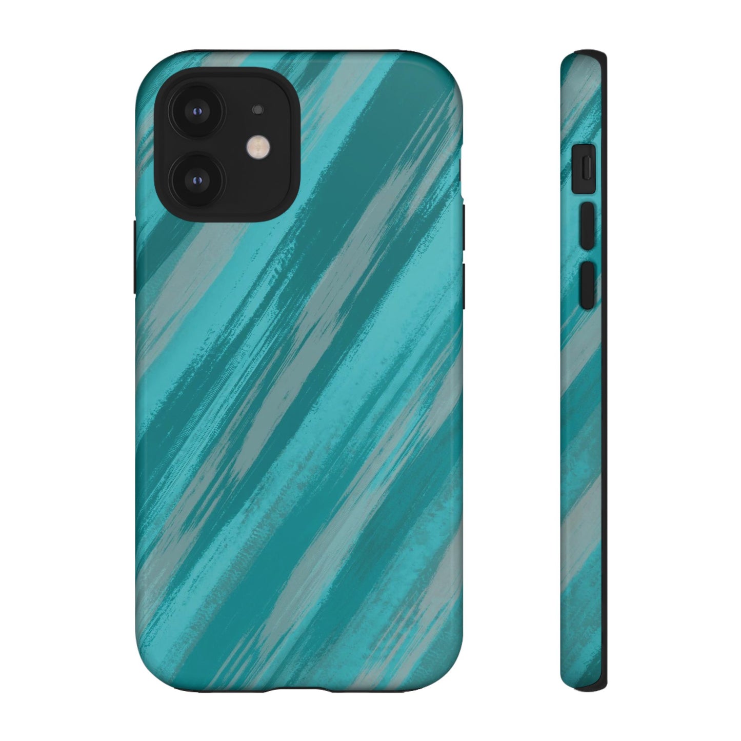 Striped Phone Case Aqua