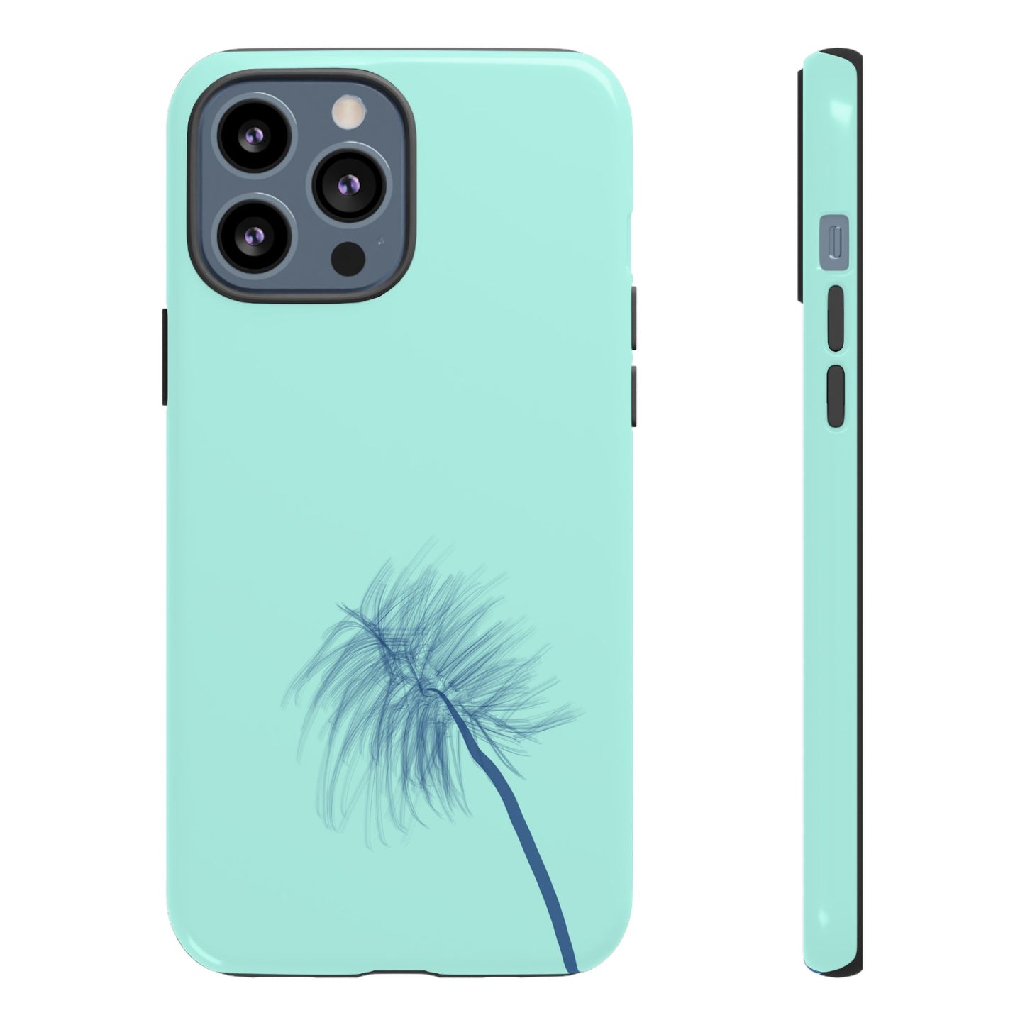 Dandelion Blowball Phone Case Aqua