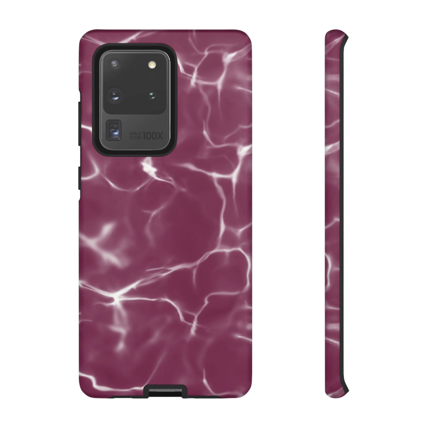 Marble Print Phone Case Maroon