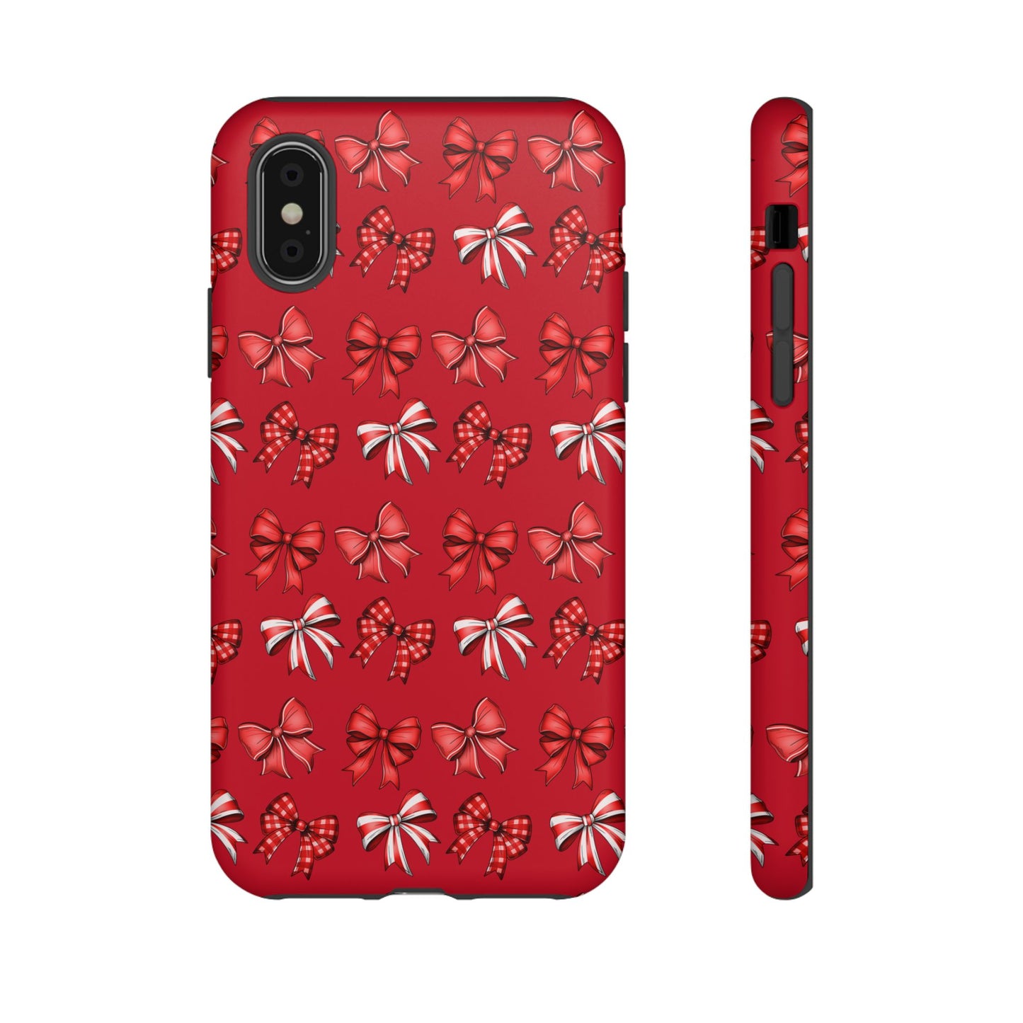 Christmas Bow Phone Case Red