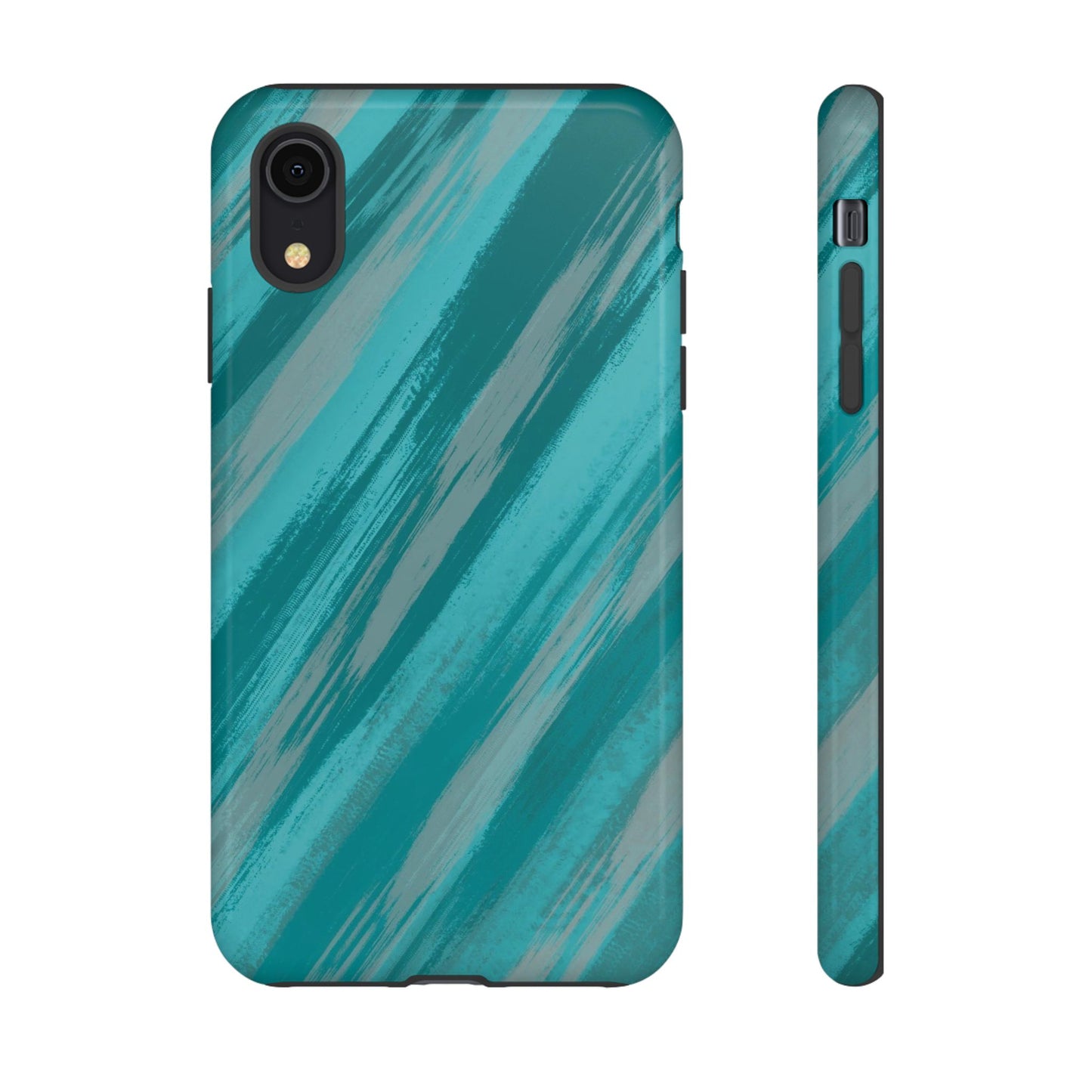 Striped Phone Case Aqua