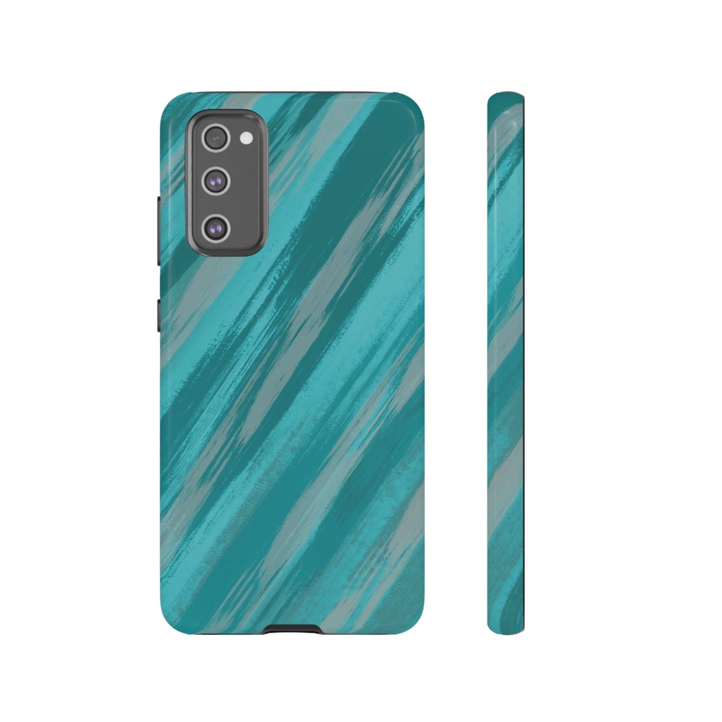 Striped Phone Case Aqua