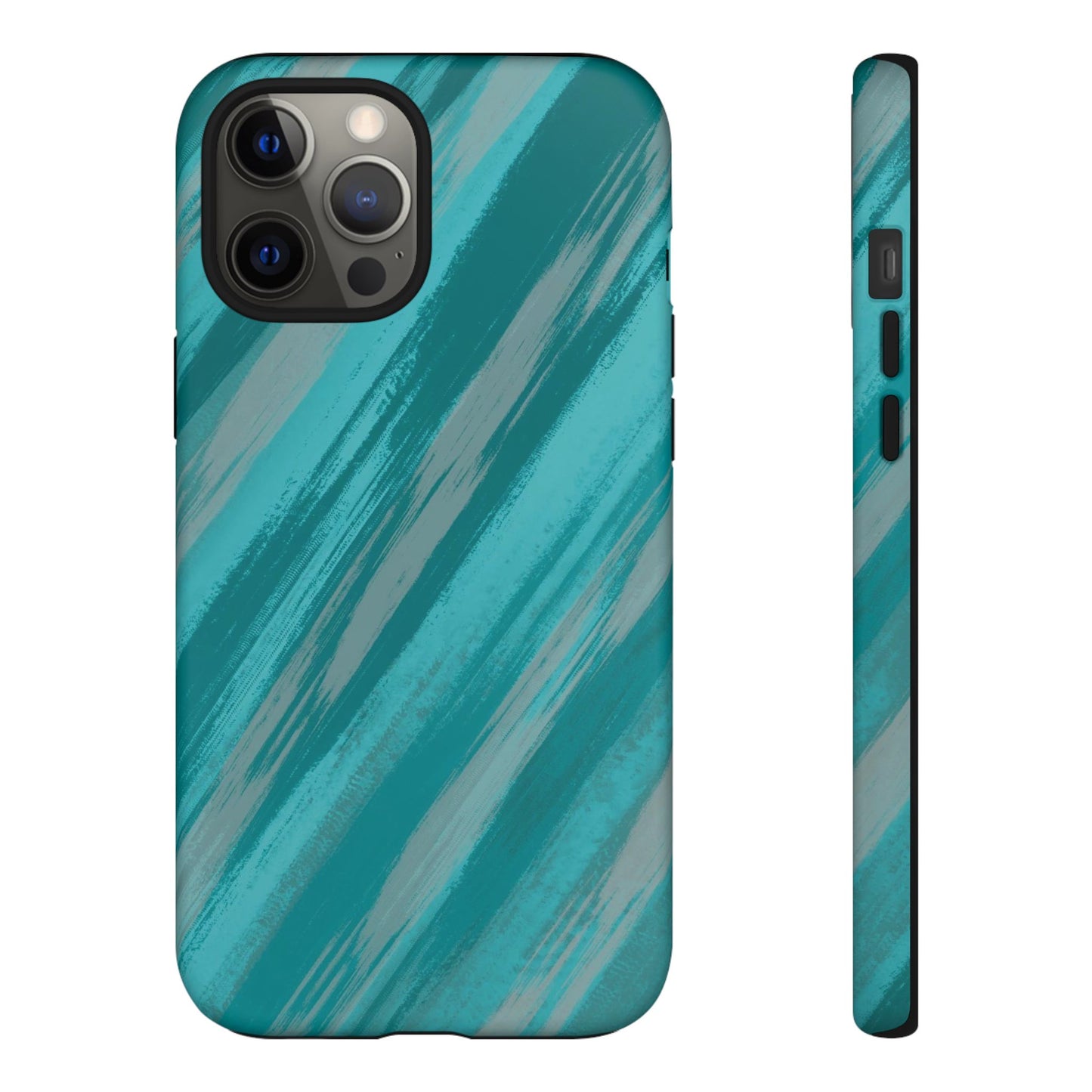 Striped Phone Case Aqua