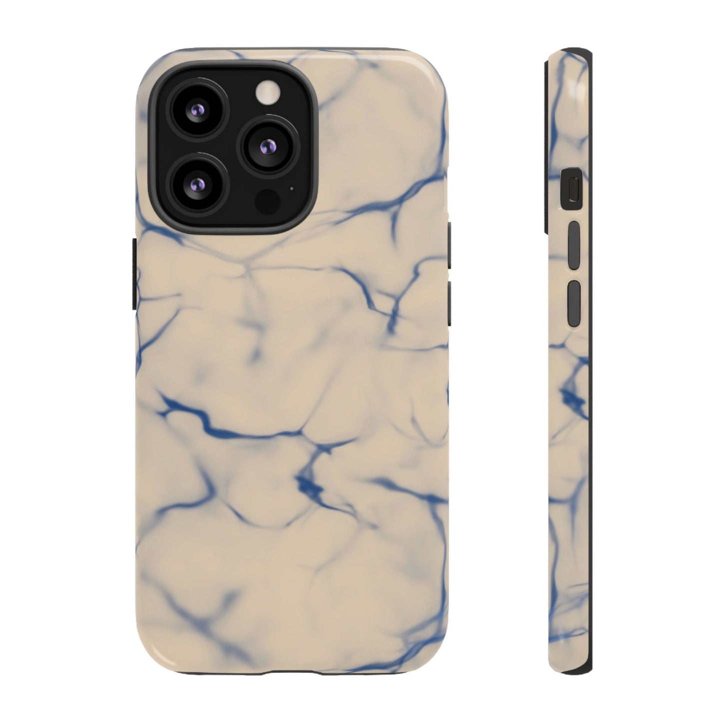 Marble Phone Case Cream Blue