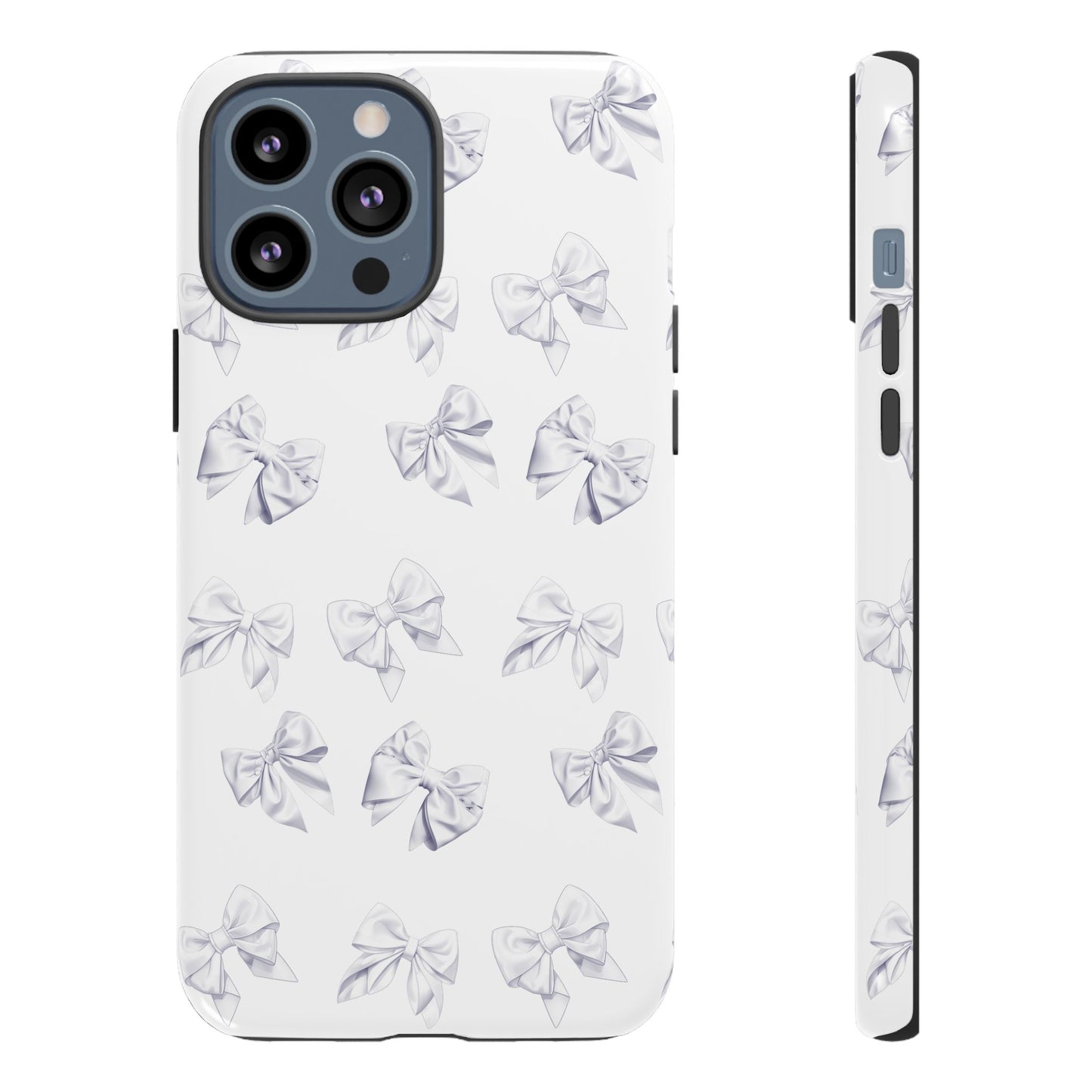 Bow Phone Case White on White