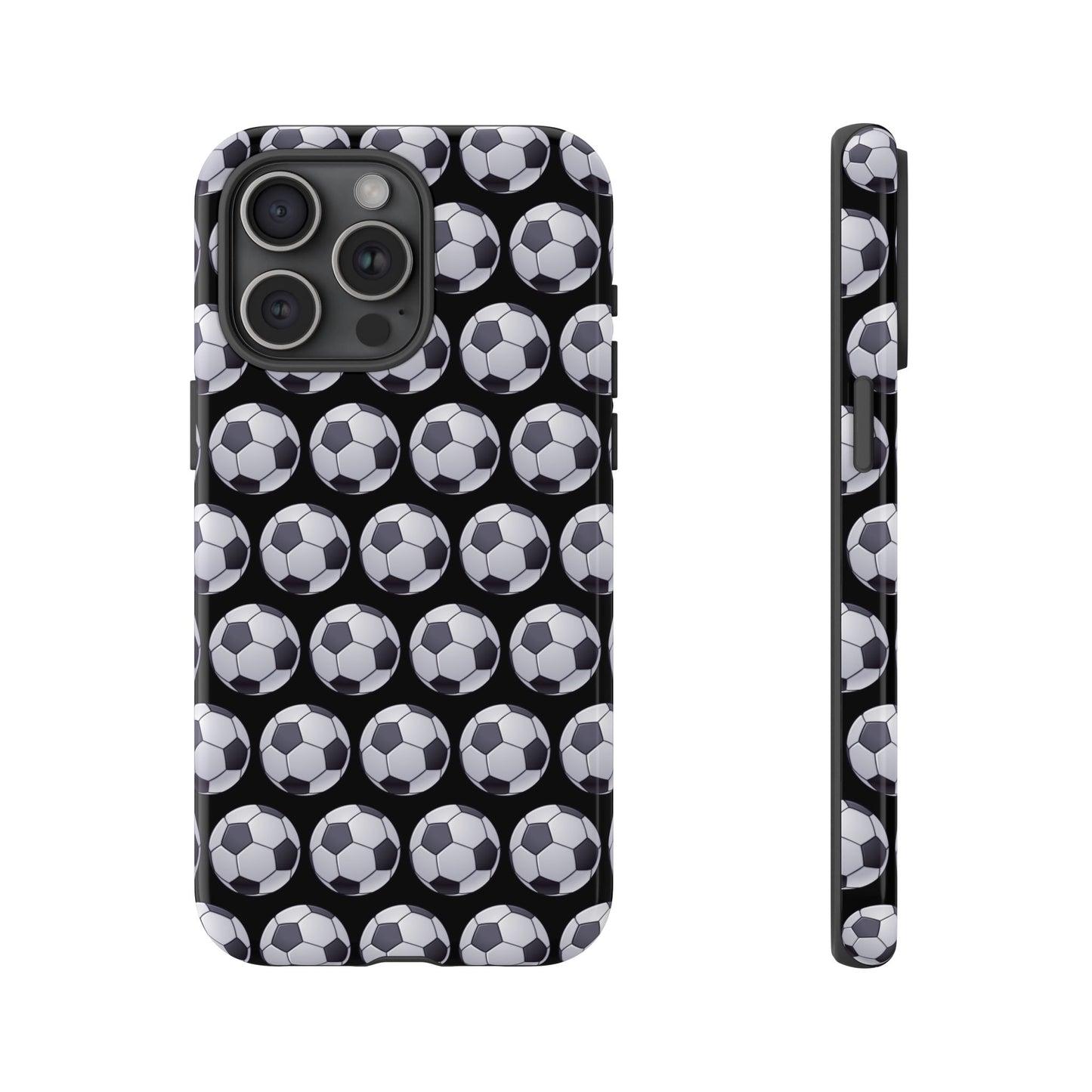 Soccer Ball Phone Case Black