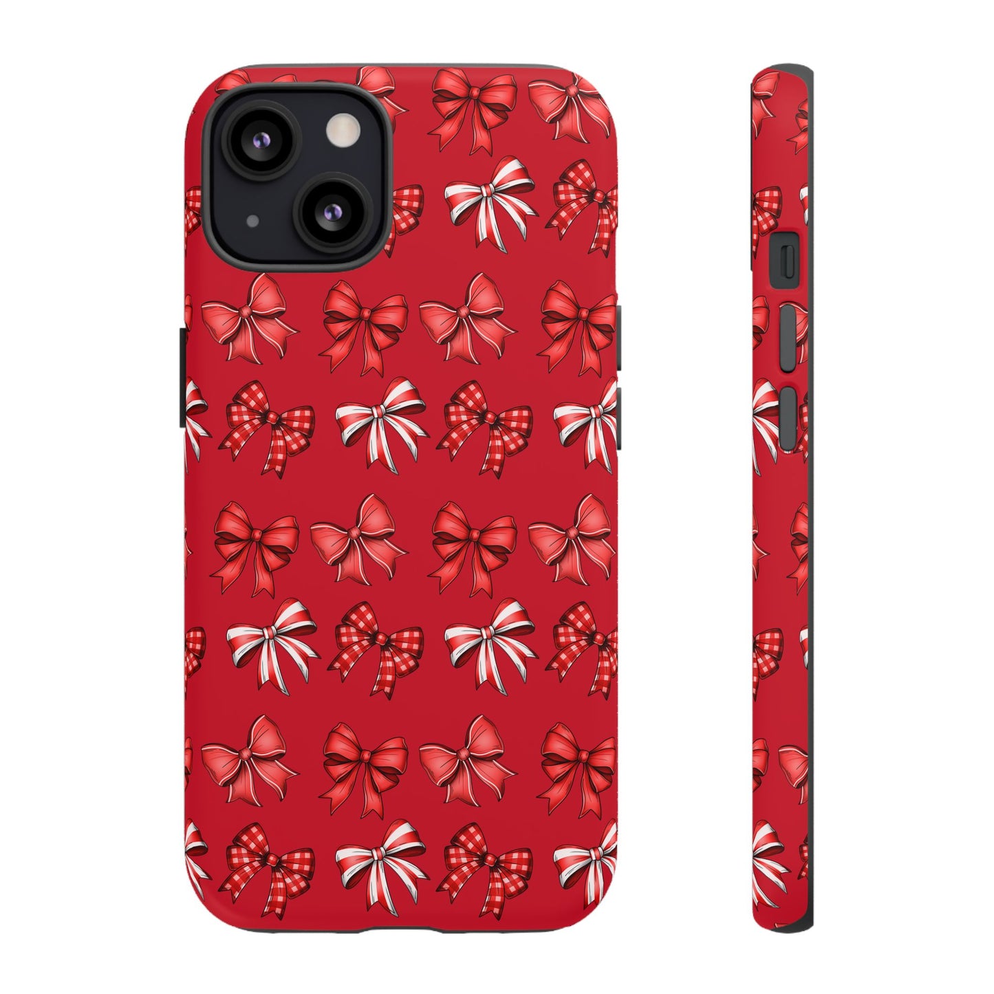 Christmas Bow Phone Case Red