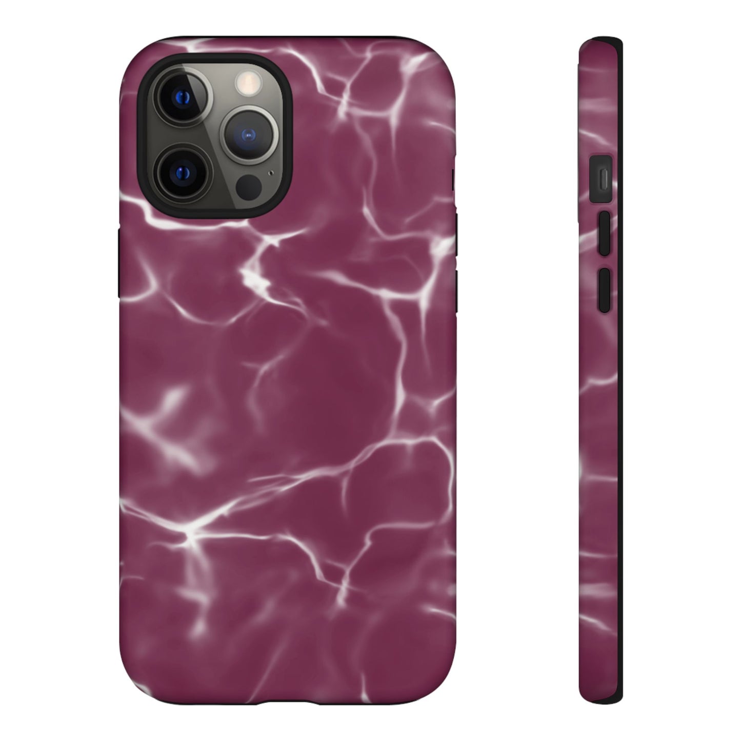 Marble Print Phone Case Maroon