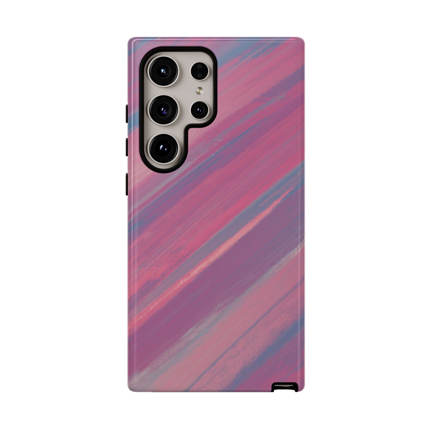 Striped Phone Case Pink