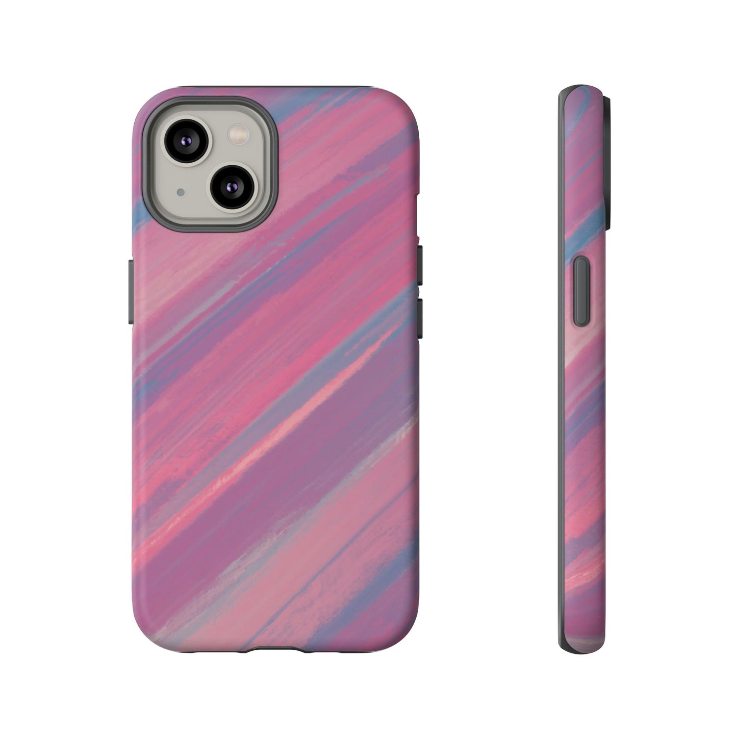 Striped Phone Case Pink