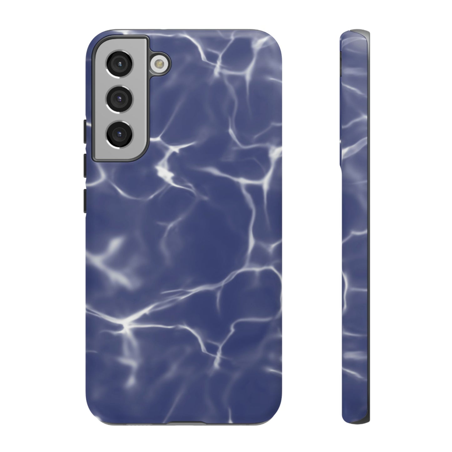 Marble Print Phone Case Dark Blue