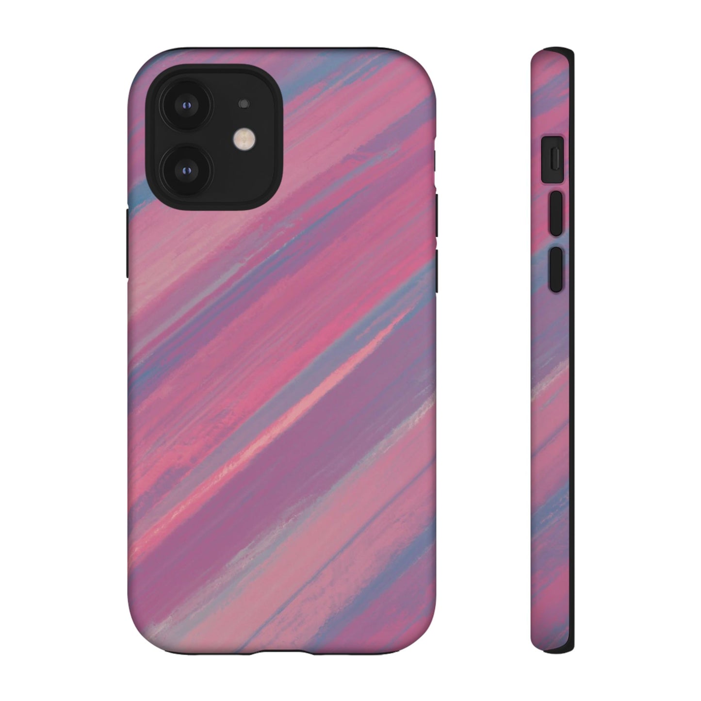 Striped Phone Case Pink