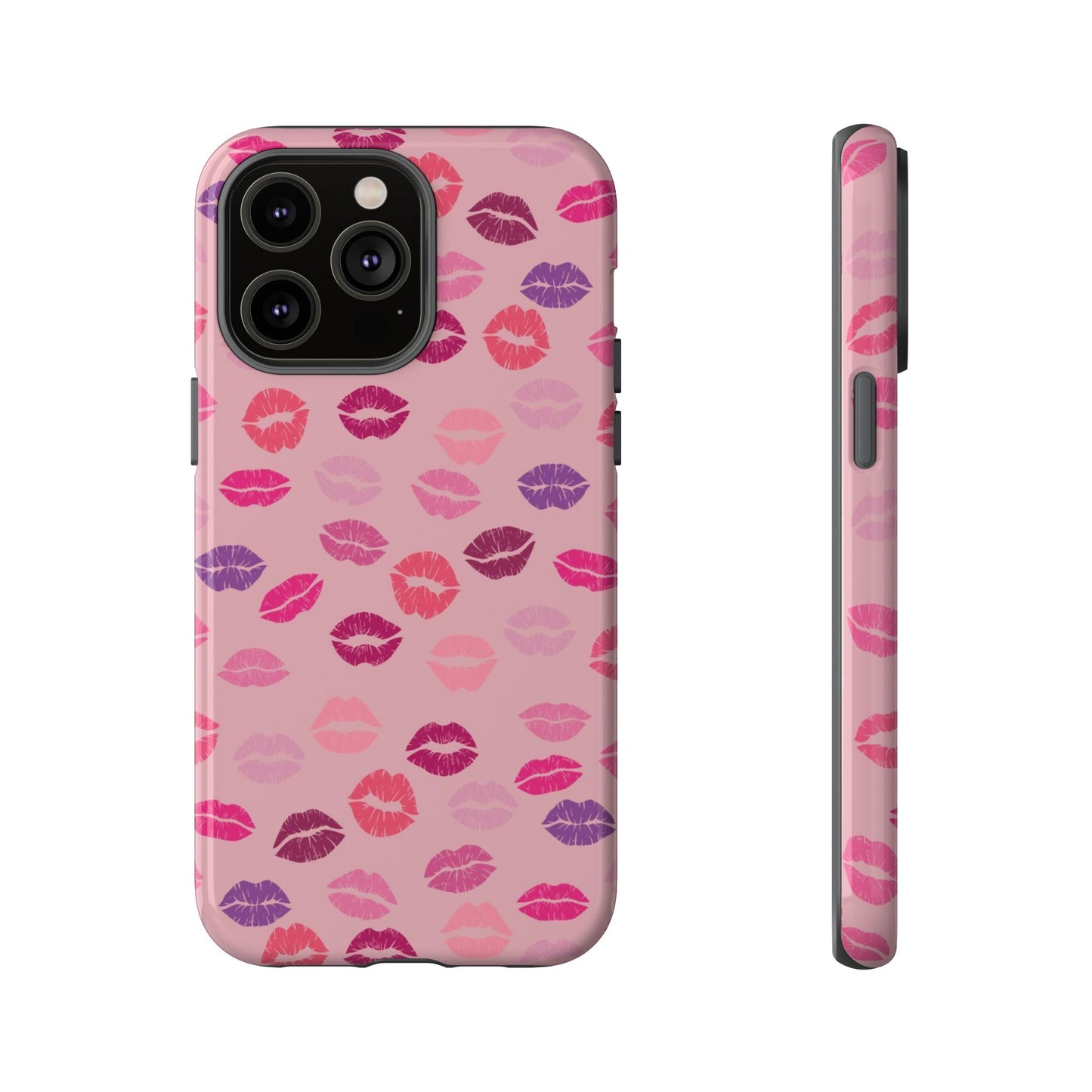 Lipstick Kisses Phone Case Pink