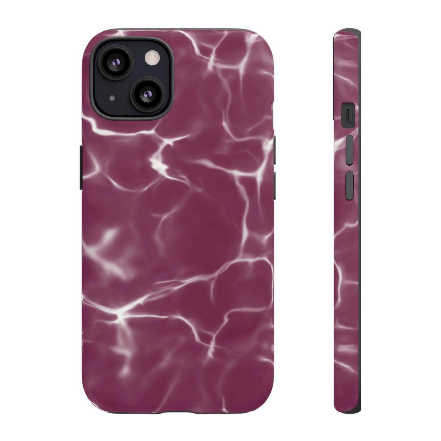 Marble Print Phone Case Maroon