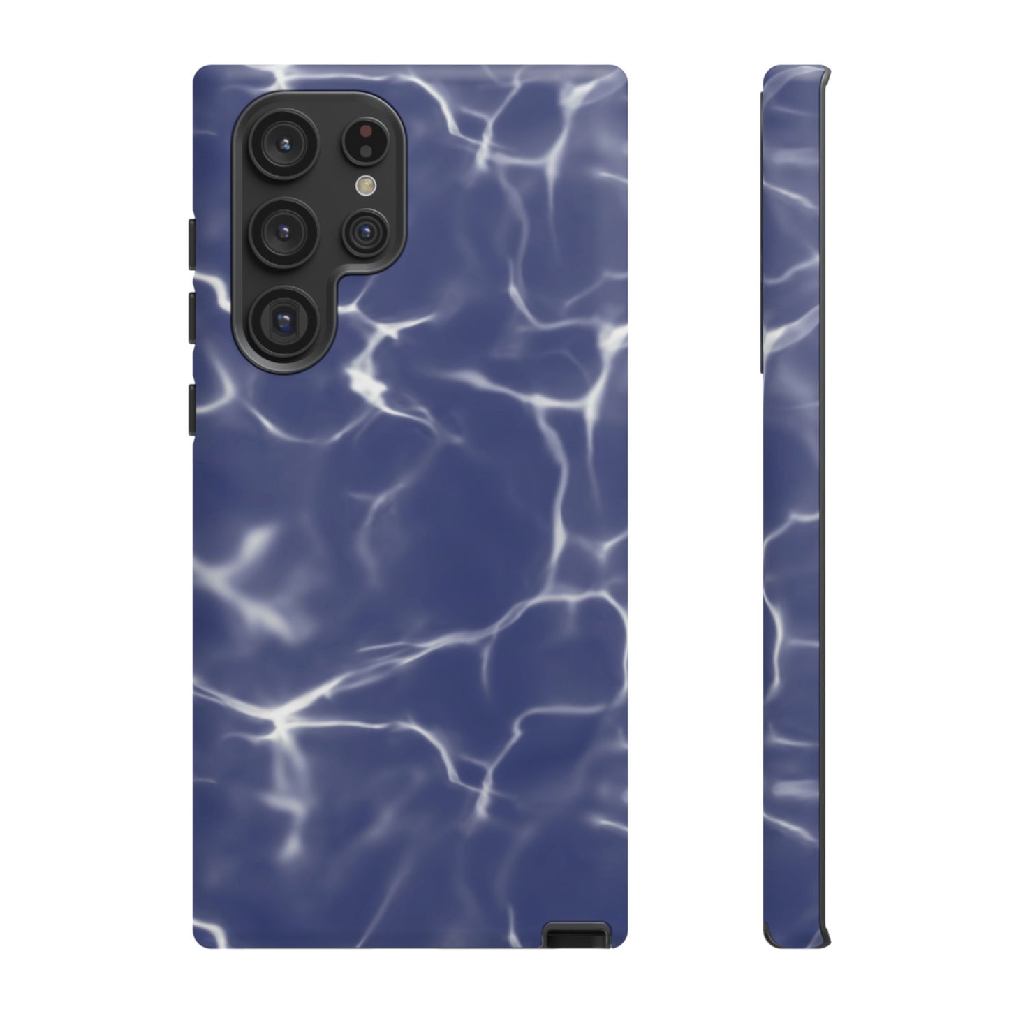 Marble Print Phone Case Dark Blue