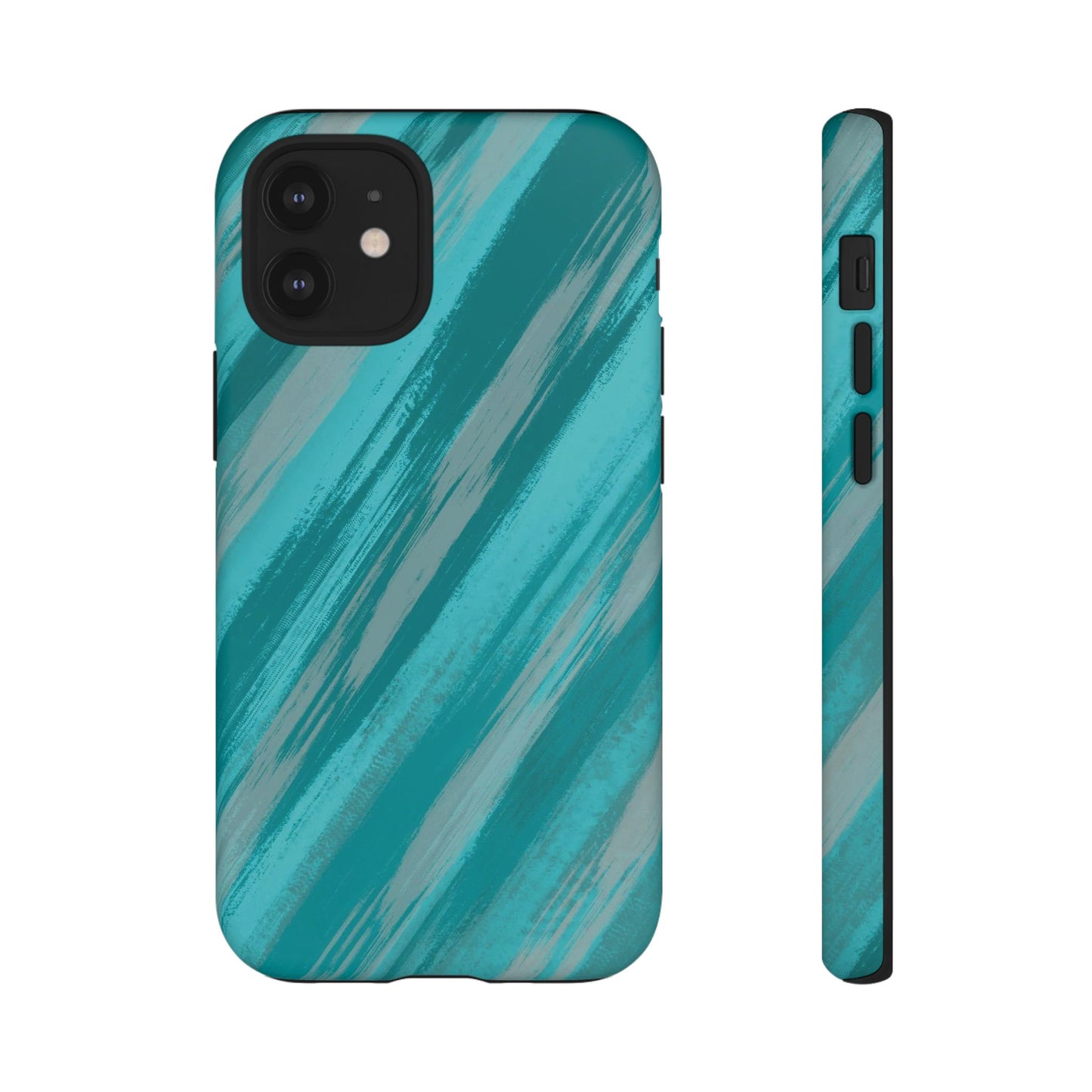 Striped Phone Case Aqua