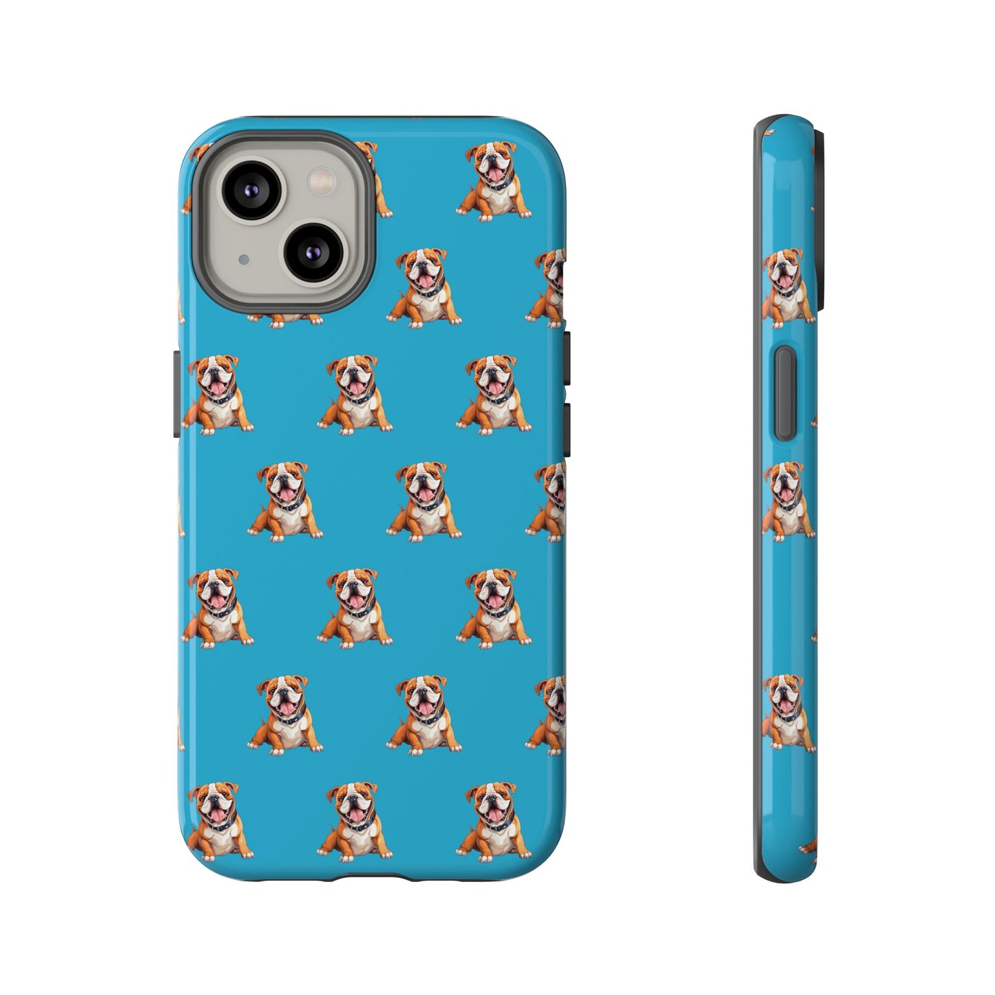 Bulldog Phone Case Turquoise