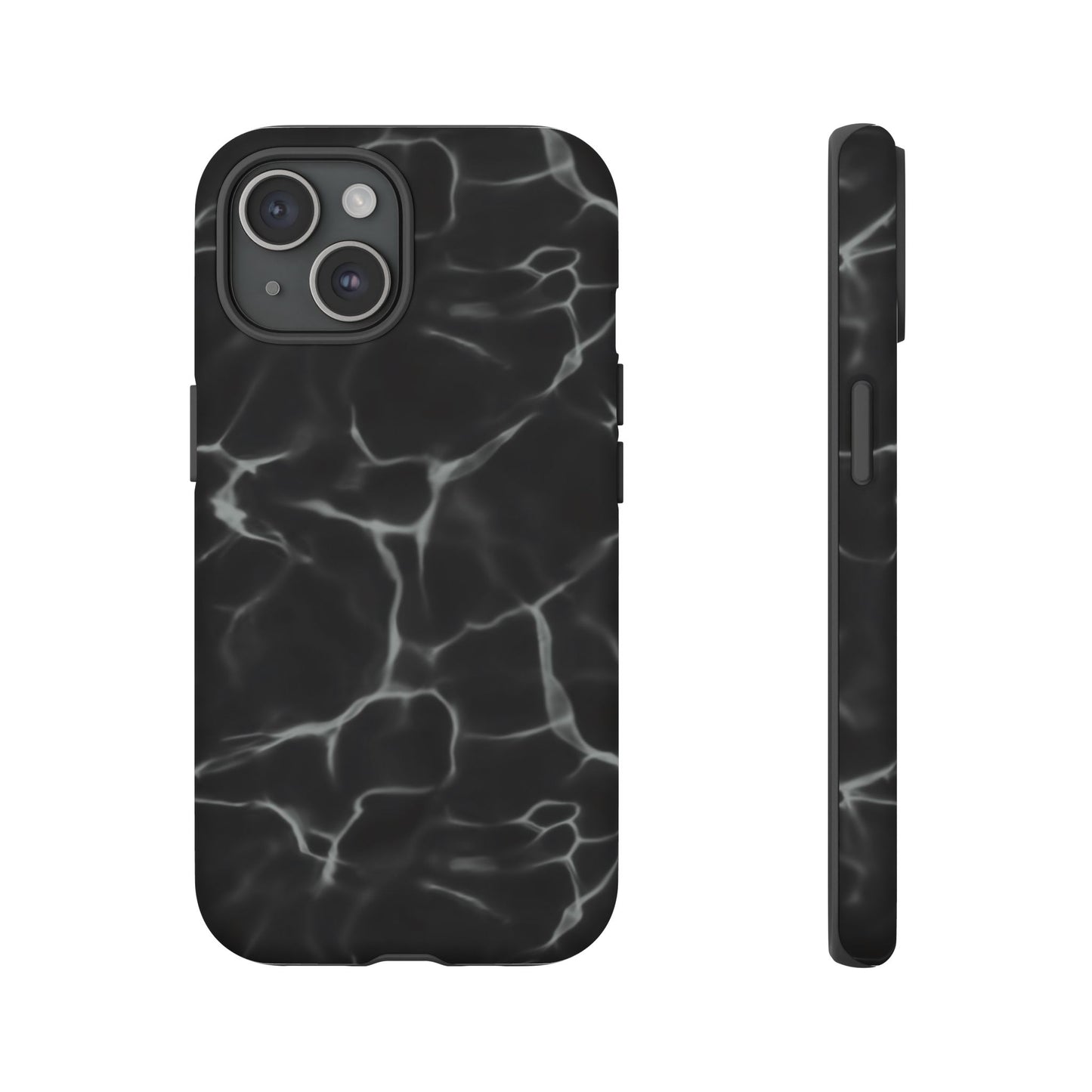 Marble Phone Case Black White