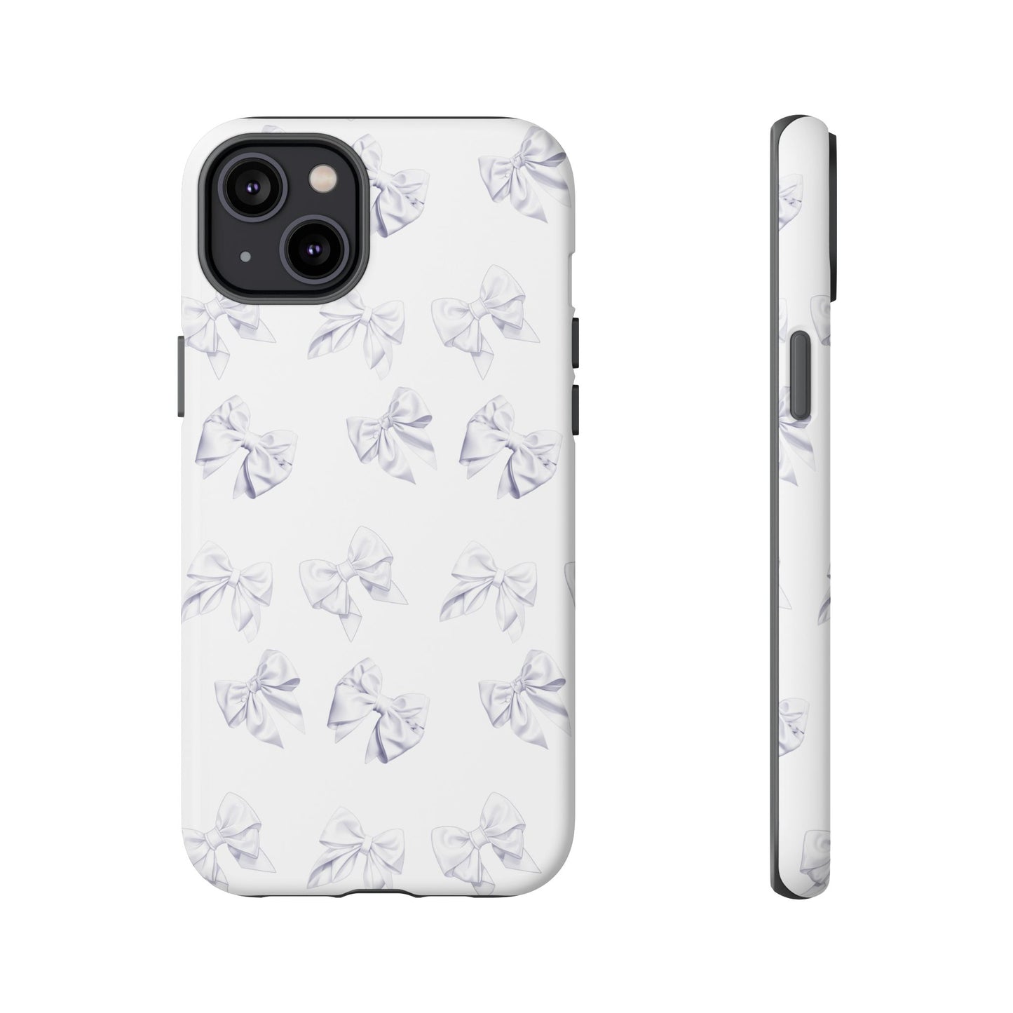 Bow Phone Case White on White