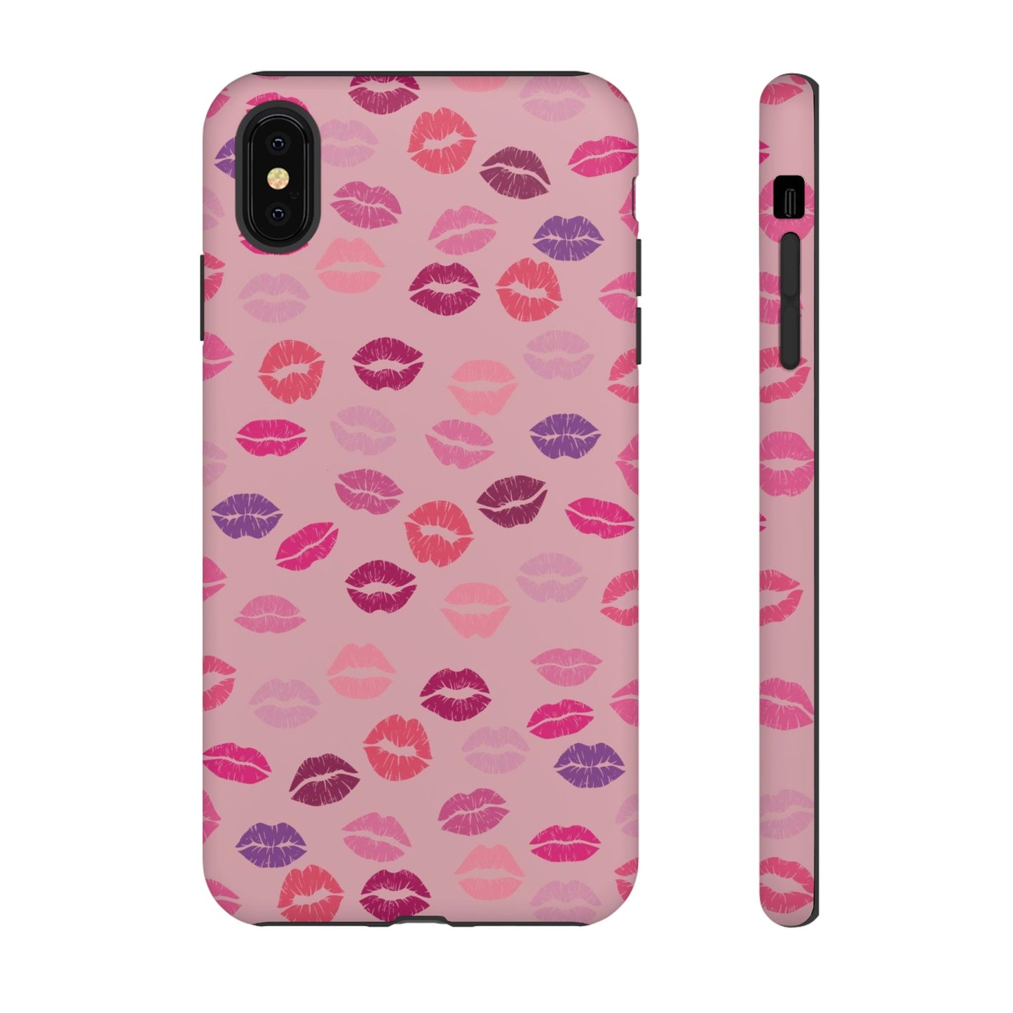 Lipstick Kisses Phone Case Pink