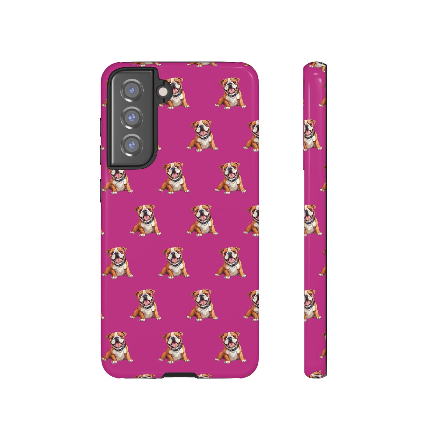 Bulldog Phone Case Pink