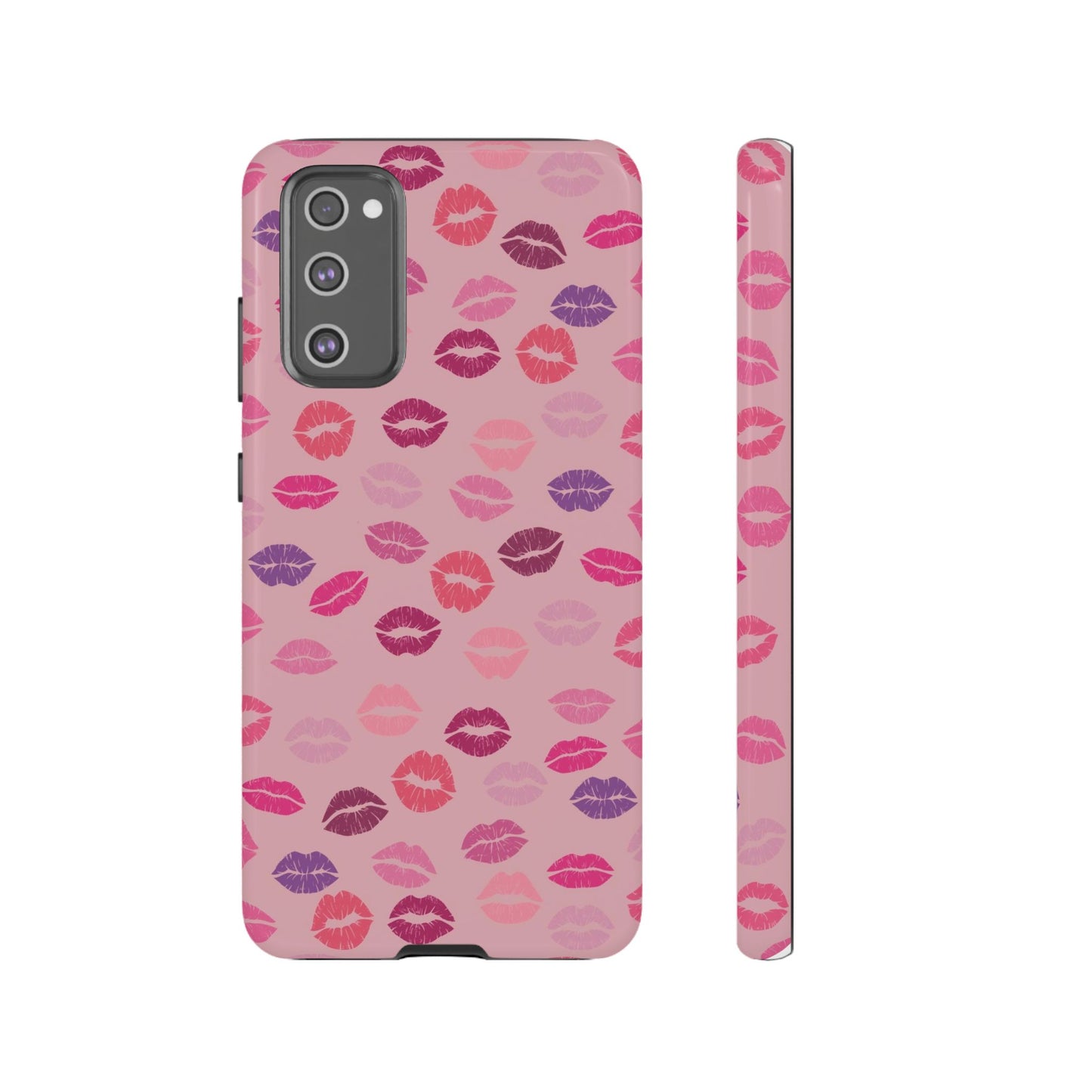 Lipstick Kisses Phone Case Pink