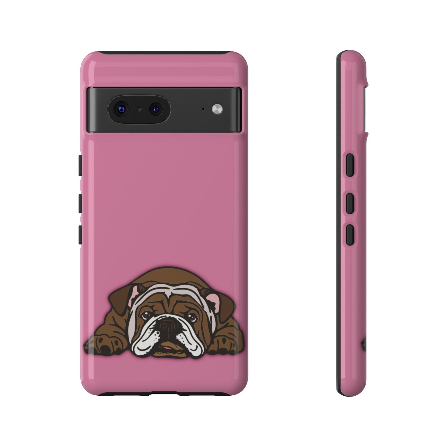 Bulldog Phone Case Pink