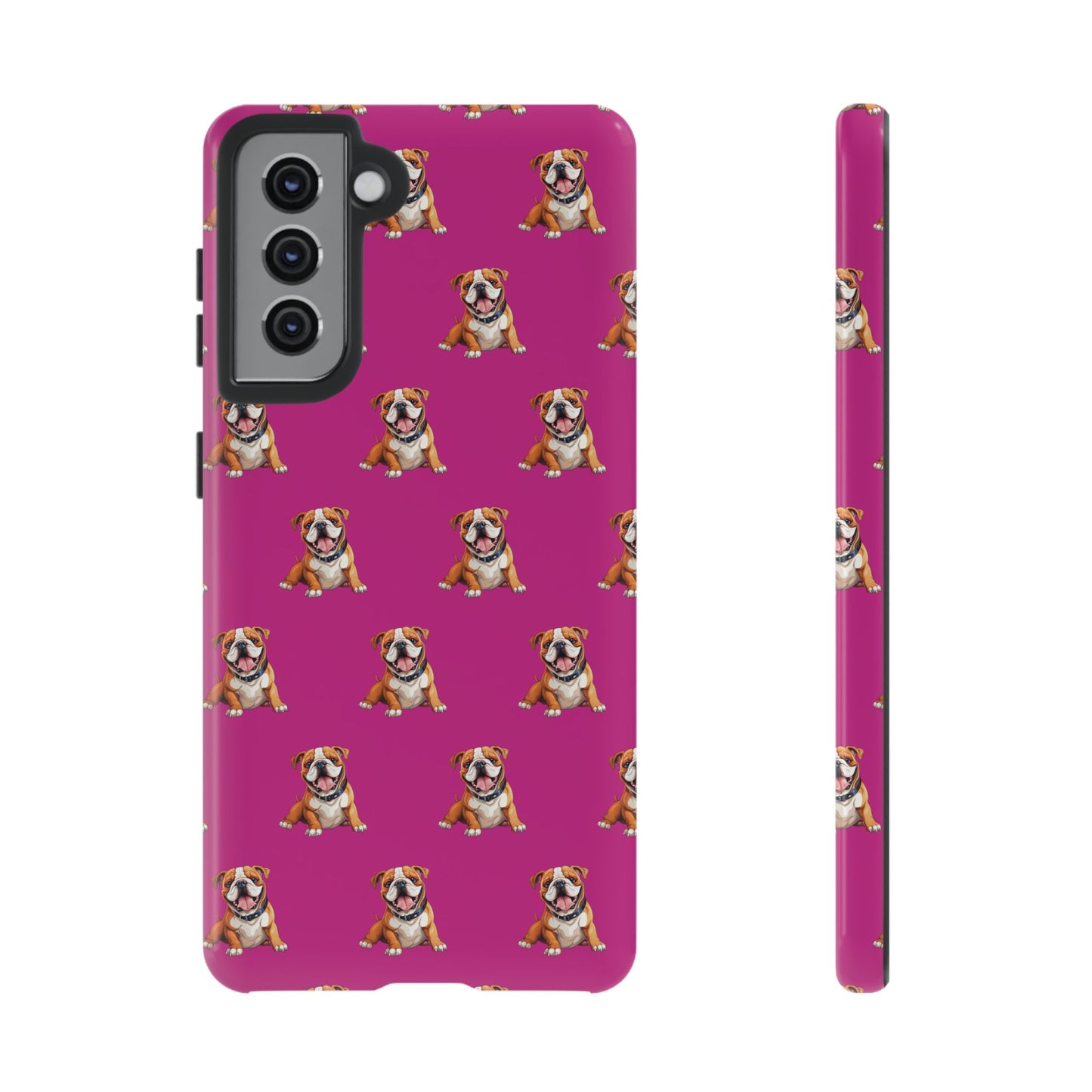 Bulldog Phone Case Pink