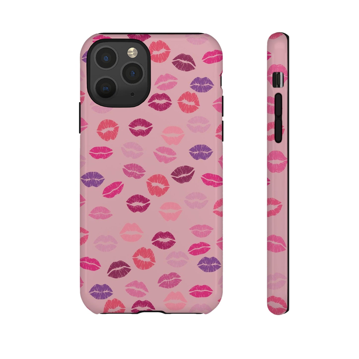 Lipstick Kisses Phone Case Pink