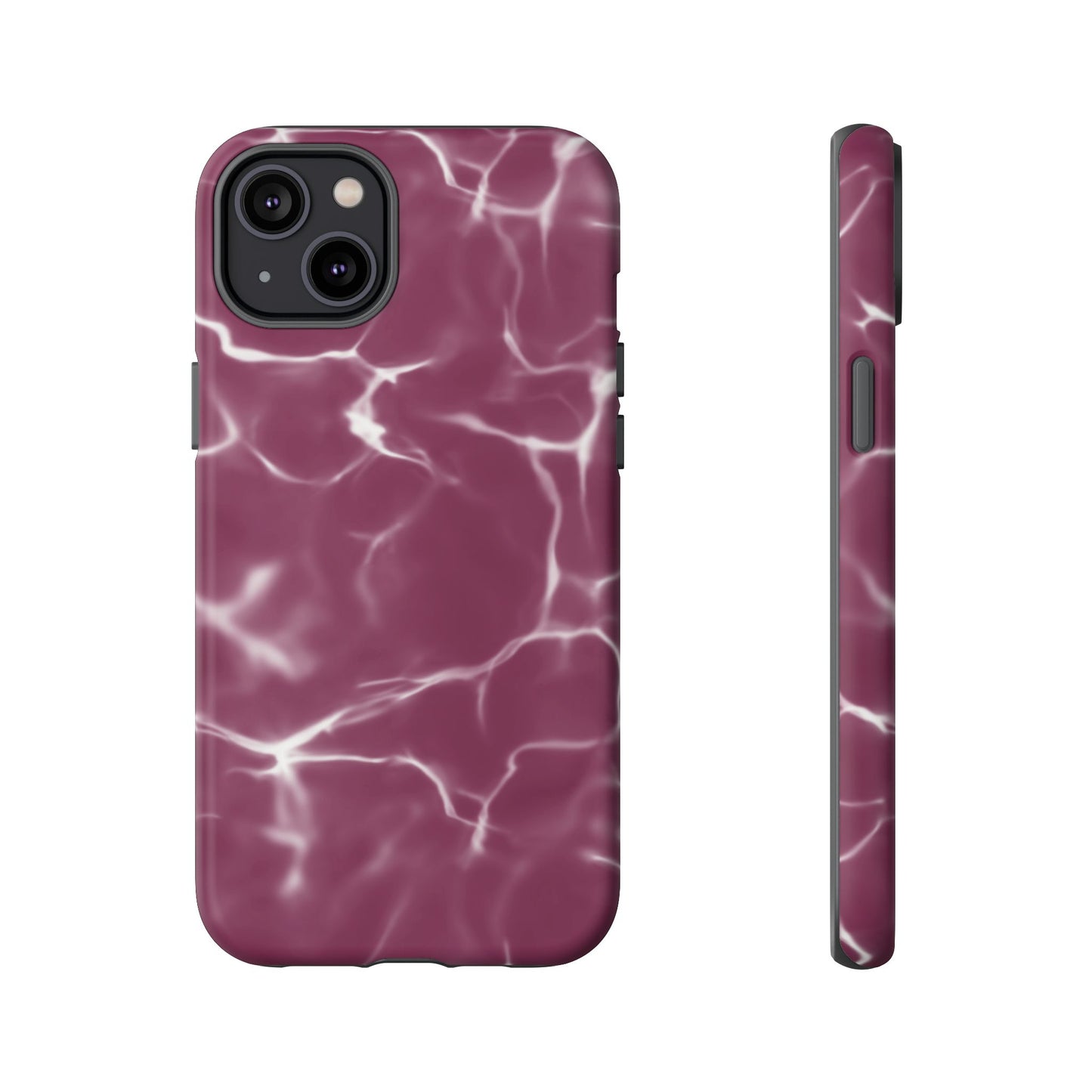 Marble Print Phone Case Maroon